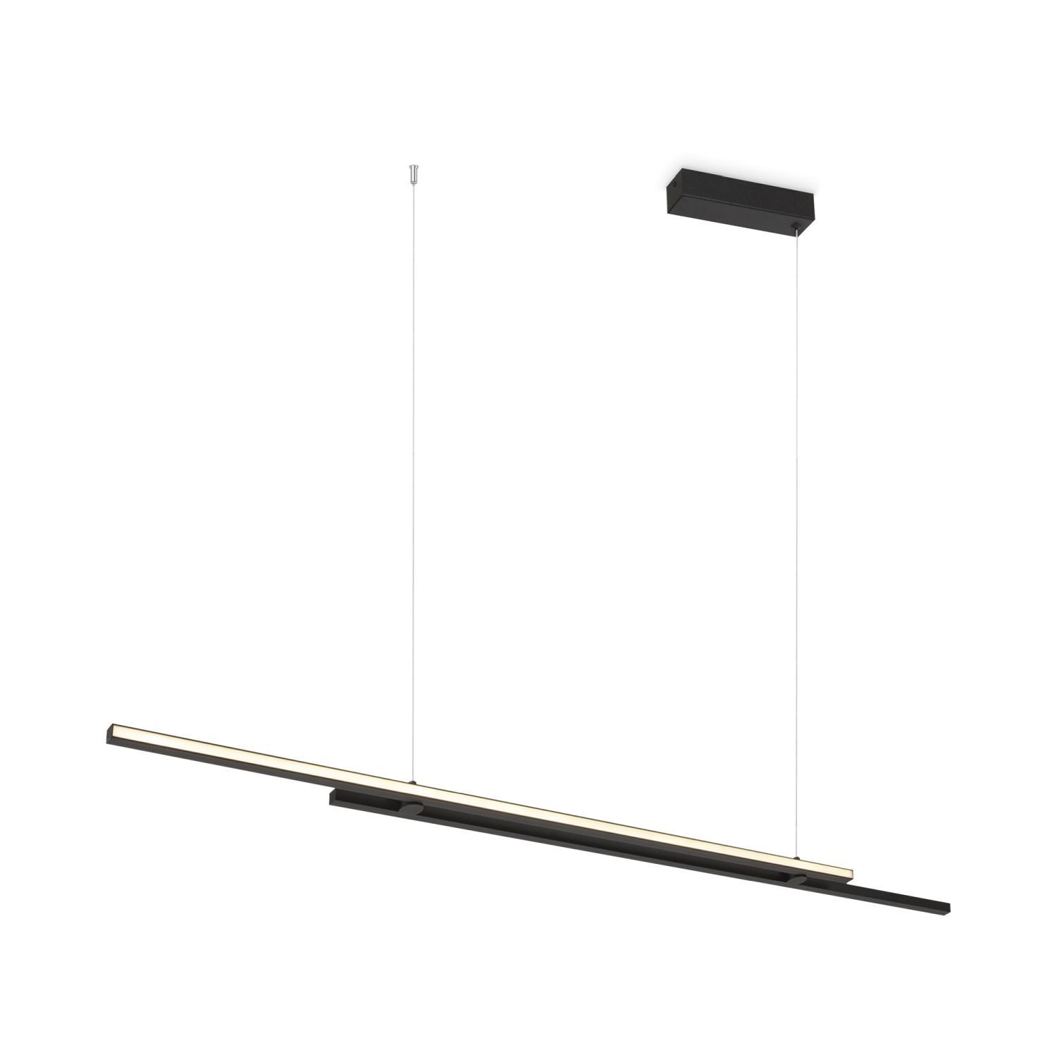 LED Pendelleuchte Aluminium H: max. 305,5 cm Schwarz