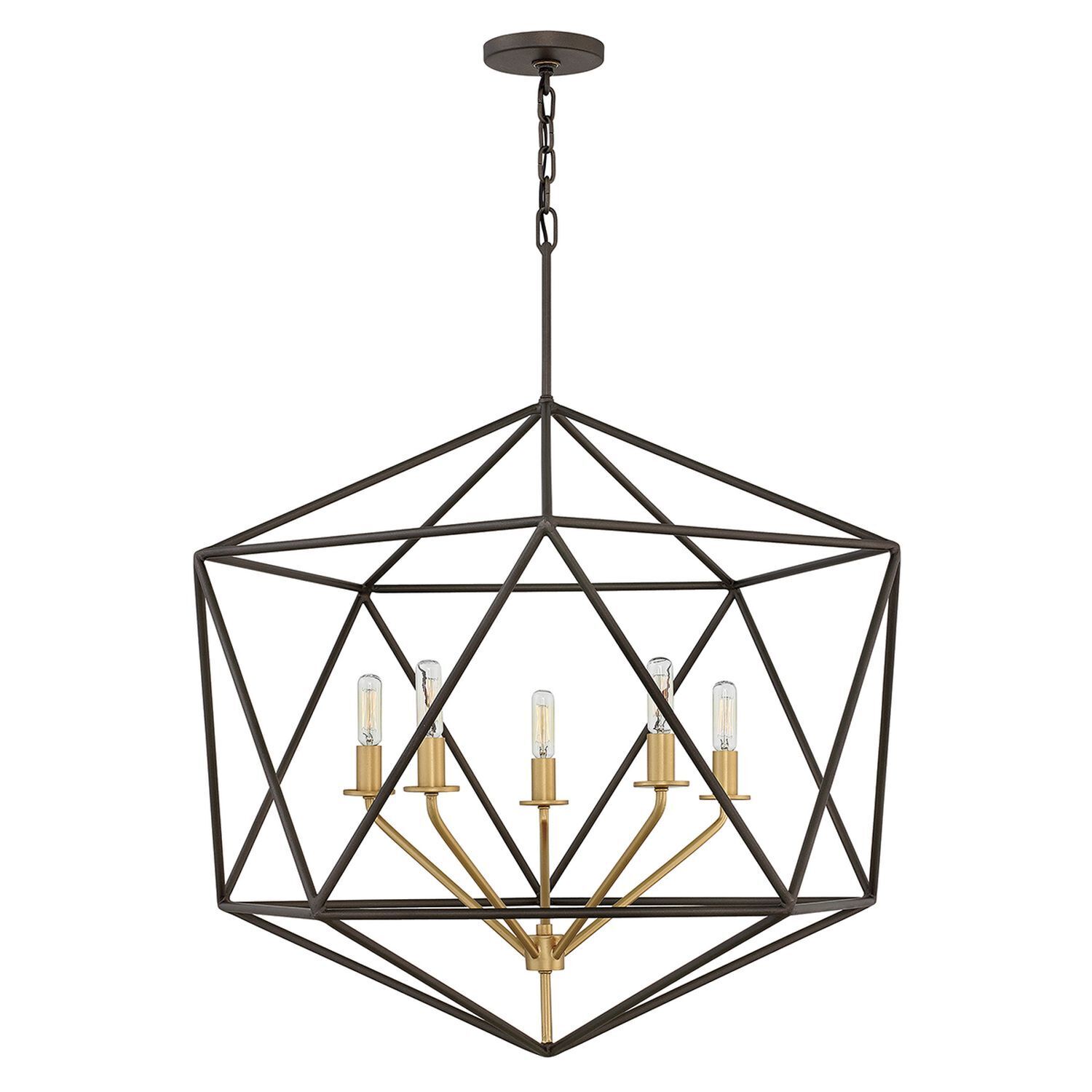 Hängelampe in Bronze 5-flammig verstellbar E14 DIVISTA