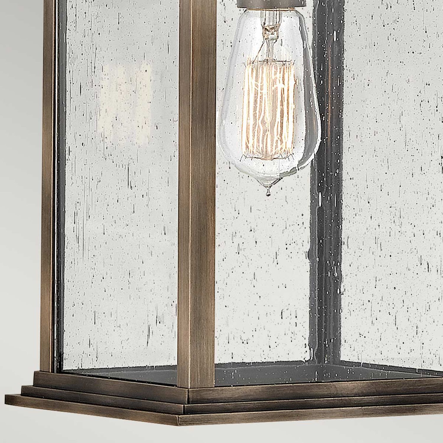 Außenleuchte Wand H: 48,3 cm IP44 E27 in Bronze Alu Regenglas