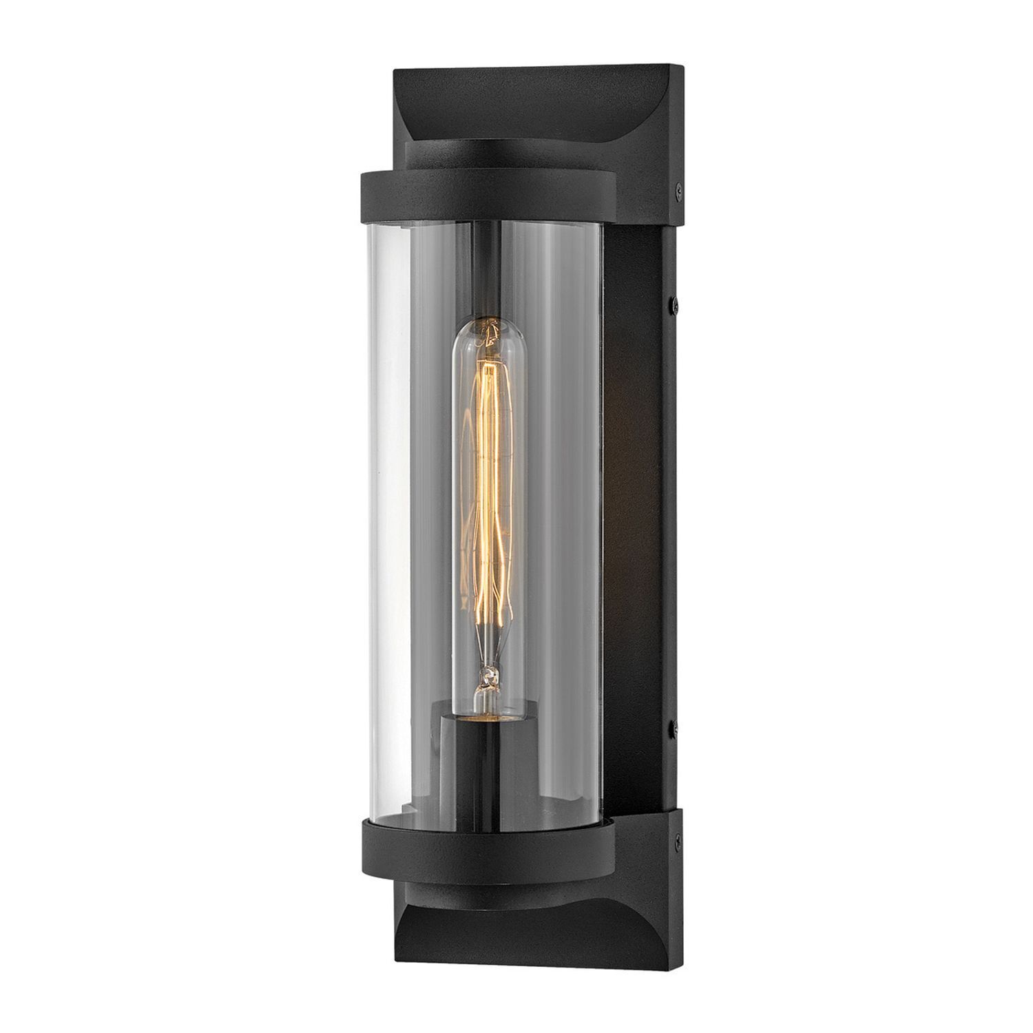 Außenlampe Wand Eingang 35,6 cm hoch IP44 E27 Schwarz