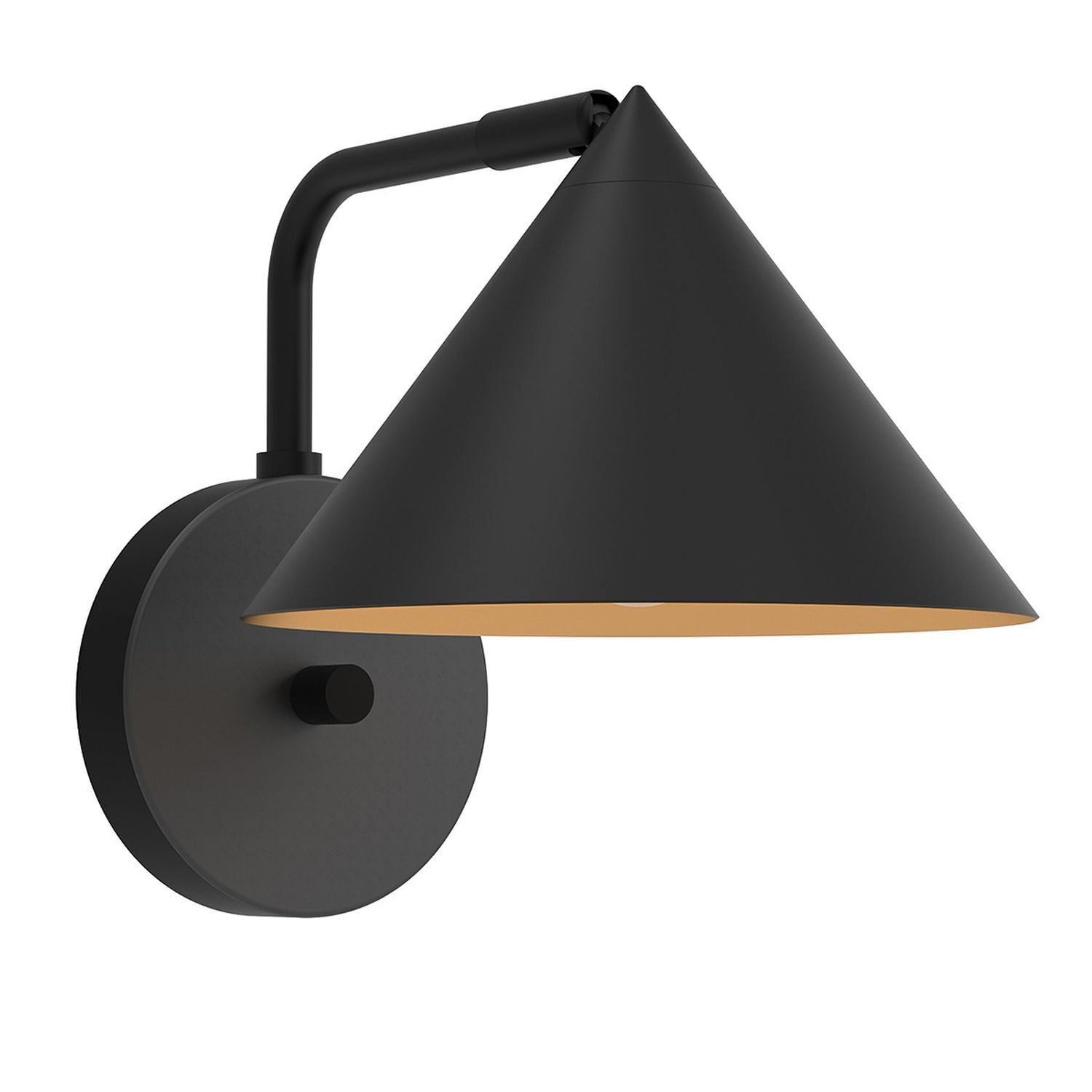Wandlampe Metall E27 H: 21,3 cm mit Schalter Dimmer Schwarz