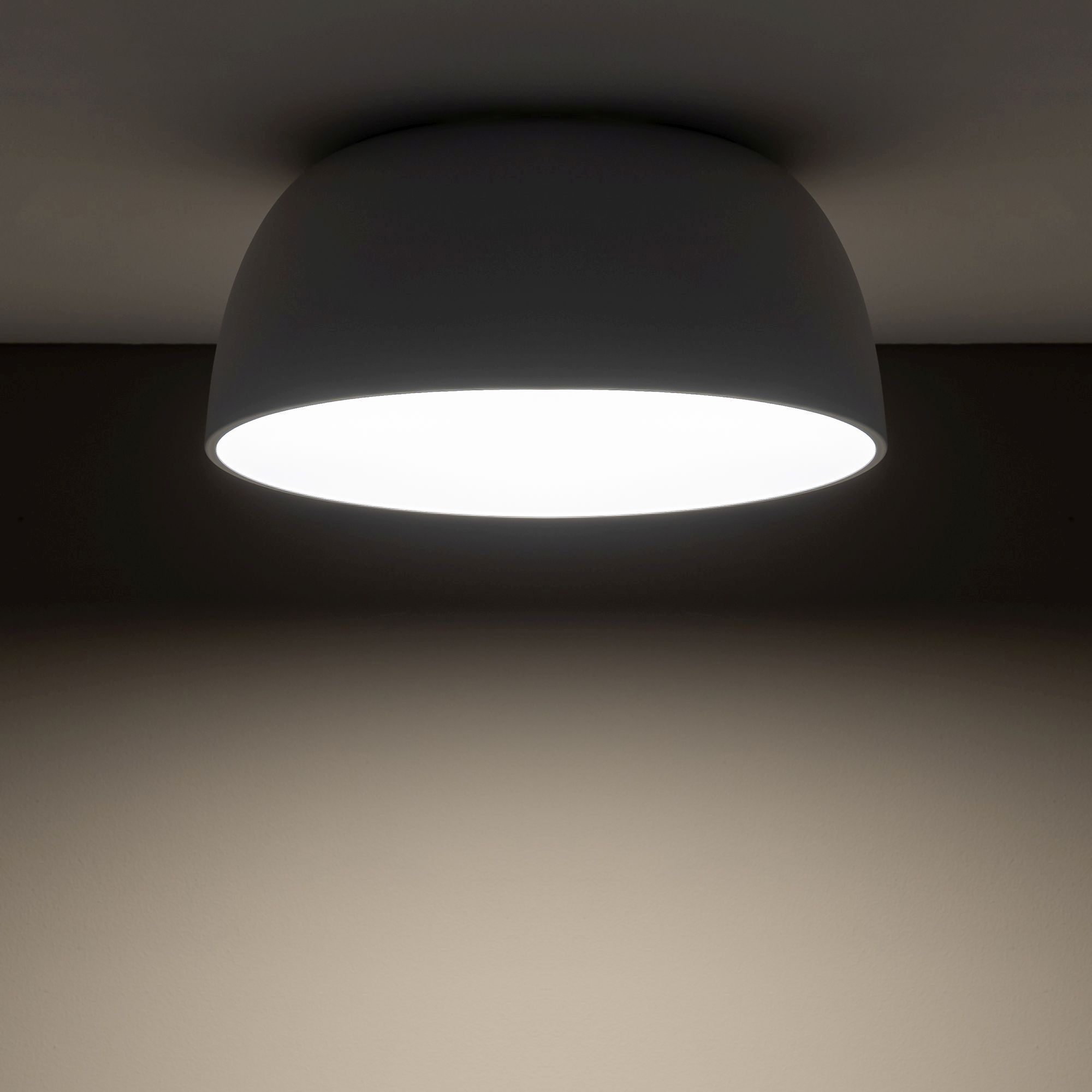 Deckenleuchte Metall Weiß gemütlich E27 Ø38 cm 3-flmg Deckenleuchte, Wandleuchte, Licht, Rund, Lampe