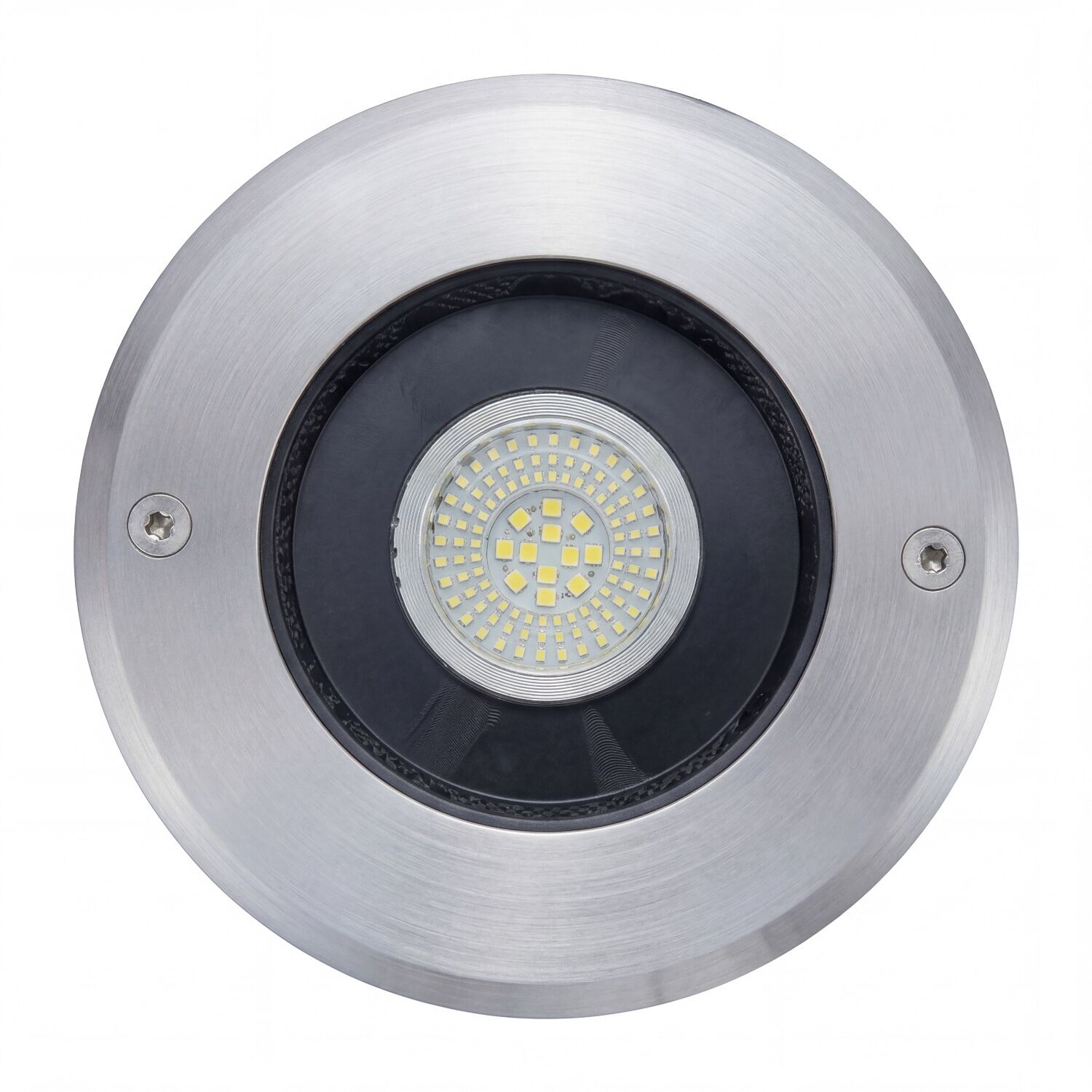 Boden Einbauleuchte LED Edelstahl Glas Ø 14 cm IP67 LED, Downlight, Spotlight, Edelstahl, Rund
