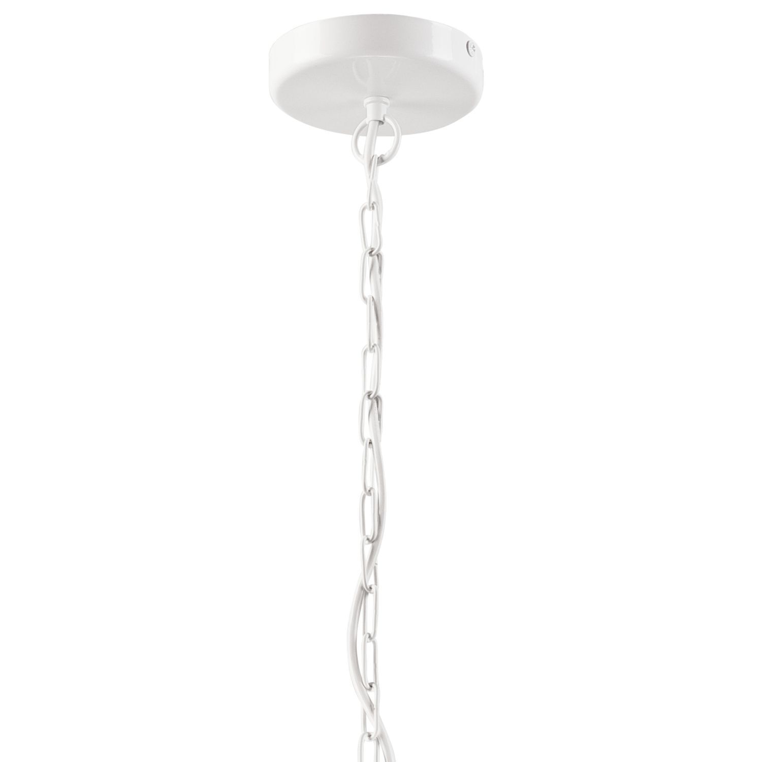 Kronleuchter Weiß 3-flammig E27 Ø 42 cm Metall Rustikal