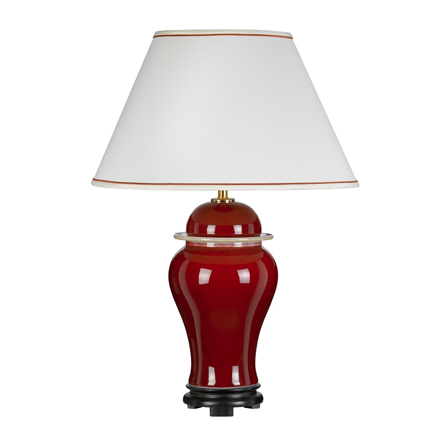 Tischlampe Keramik Rot Ecru Weiß E27 65 cm MALDRA