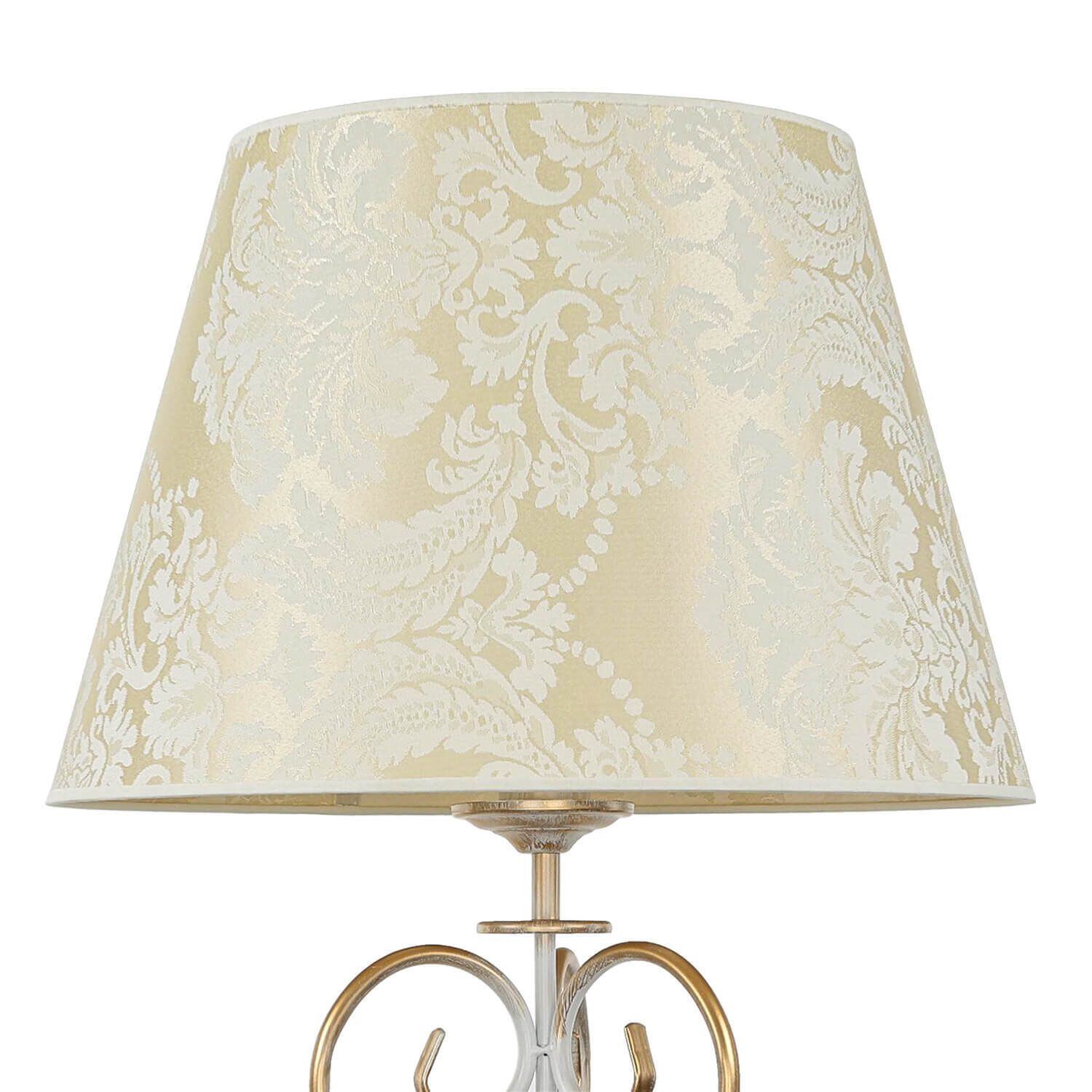 Stehlampe GANARA 158cm Barock Muster Shabby Gold Lampe, Lampenschirm