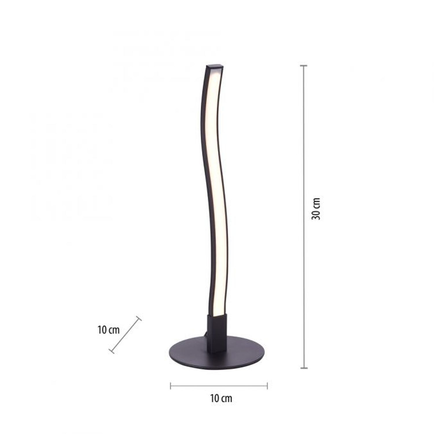 LED Tischlampe Schwarz Metall 30 cm 300 lm blendarm Lampe, Lampenschirm