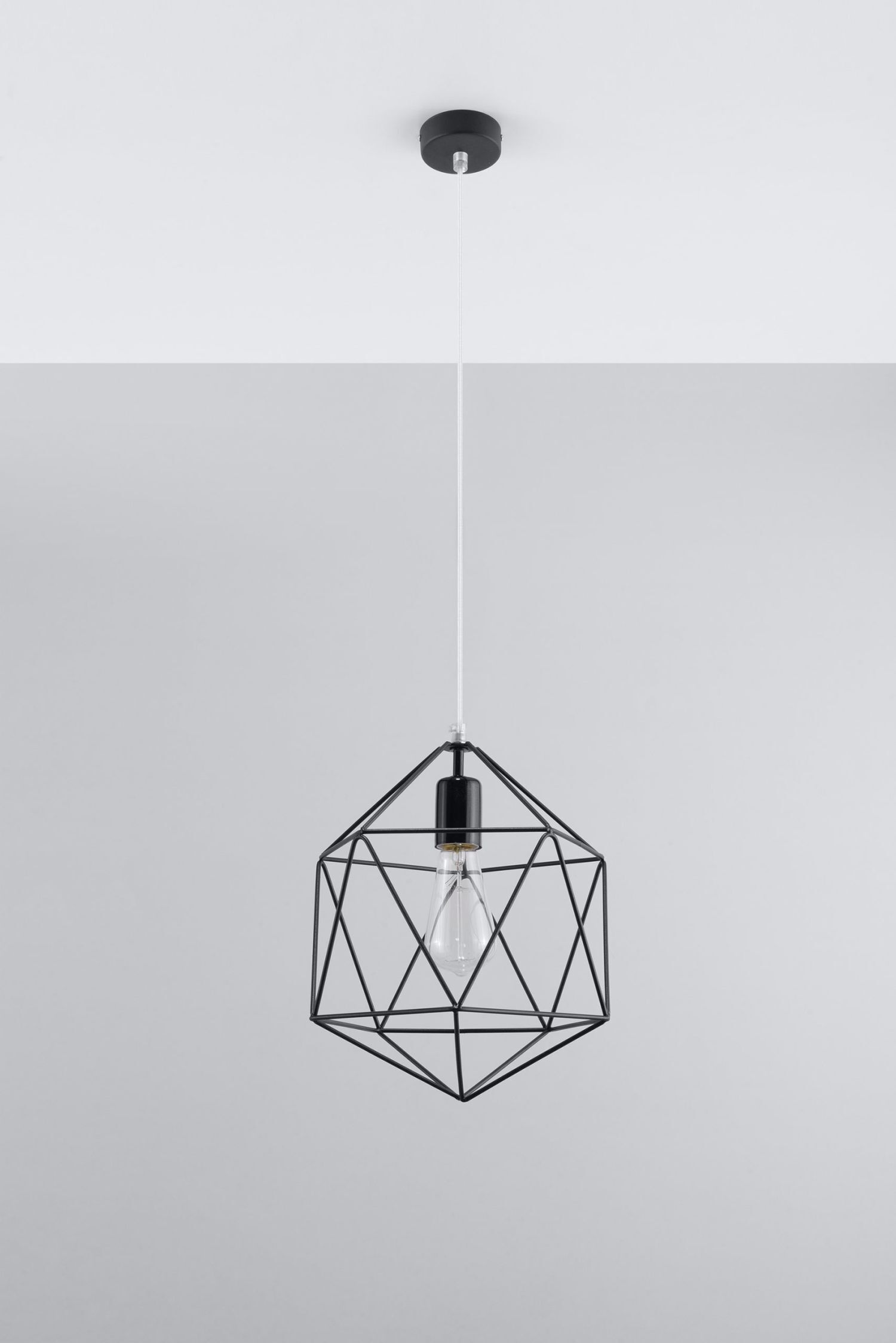 Hängeleuchte Metall Schwarz Ø 30 cm geometrisch Retro E27