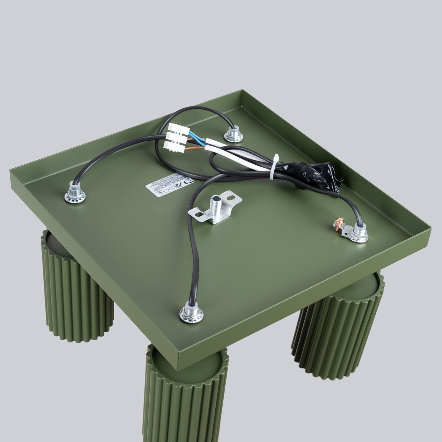 Deckenlampe Grün B: 25 cm klein schwenkbar 4x GU10 Aluminium