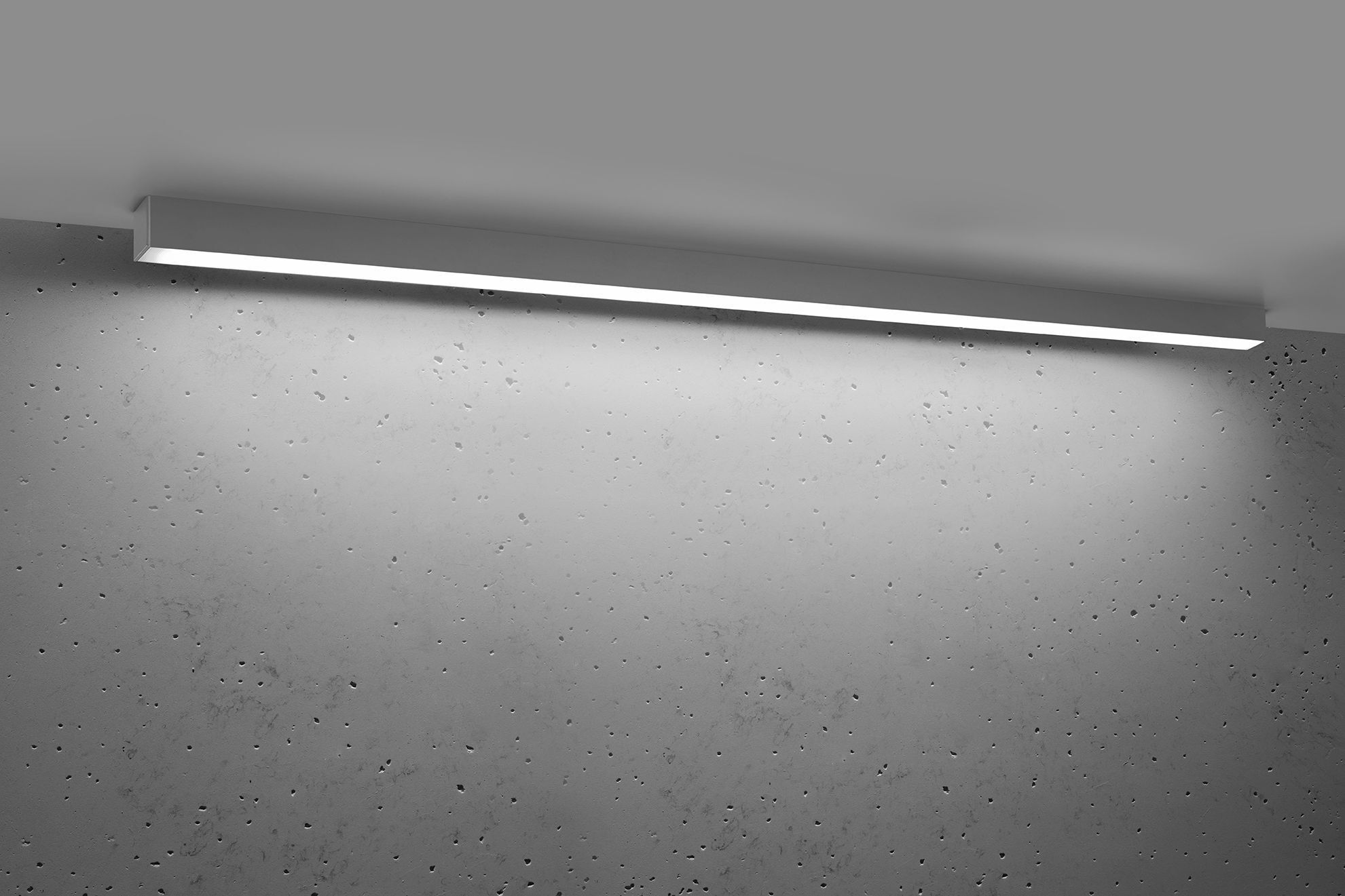 LED Deckenleuchte 150 cm 4000 K 4940 lm Grau Metall