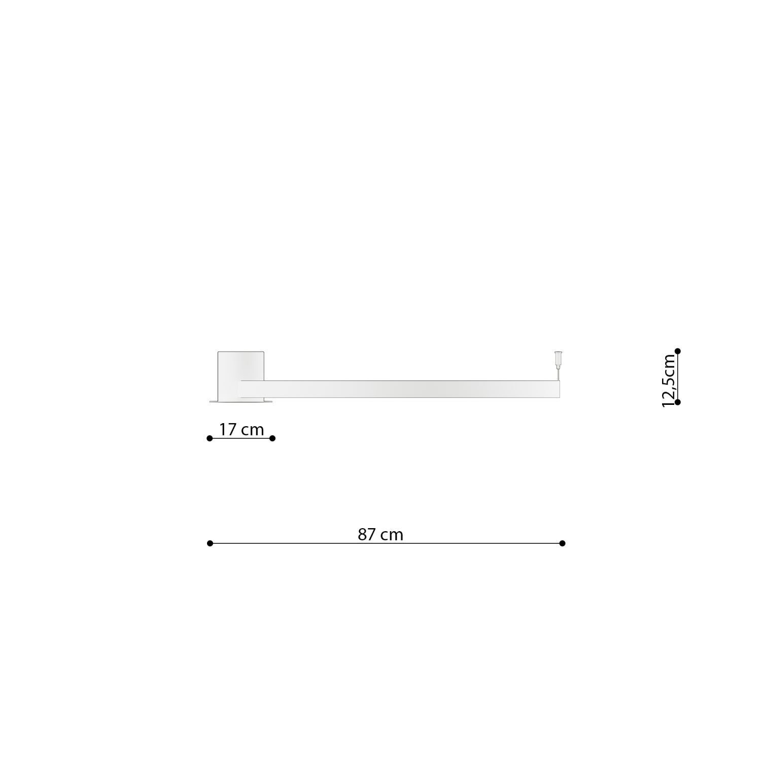 Schwarze Deckenleuchte LED Ø 78 cm Ring 3000 K Metall