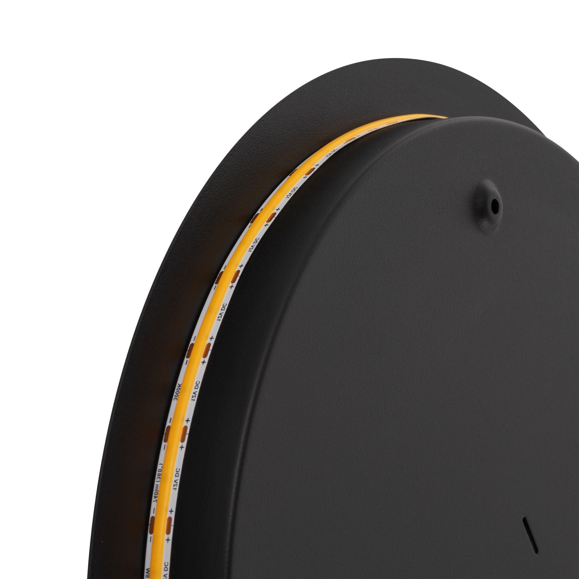 LED Wandleuchte Schwarz Metall flach 3000K 640lm led-lichtband, lichtleiste, kabelband, meterware, profilrand