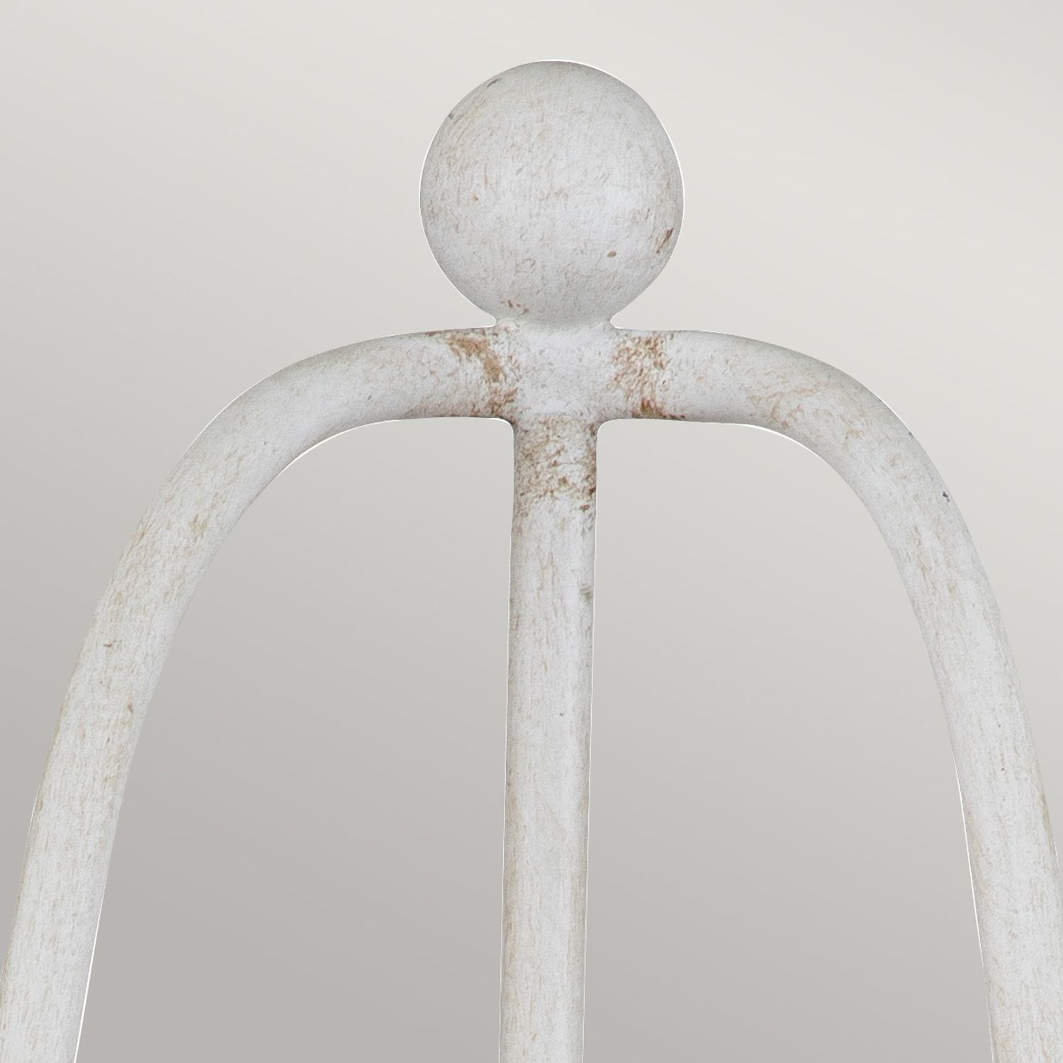 Wandlampe Shabby Weiß Antik Metall H: 41,8 cm Landhaus metall, weiß, rostanflug, rahmen, aufhänger