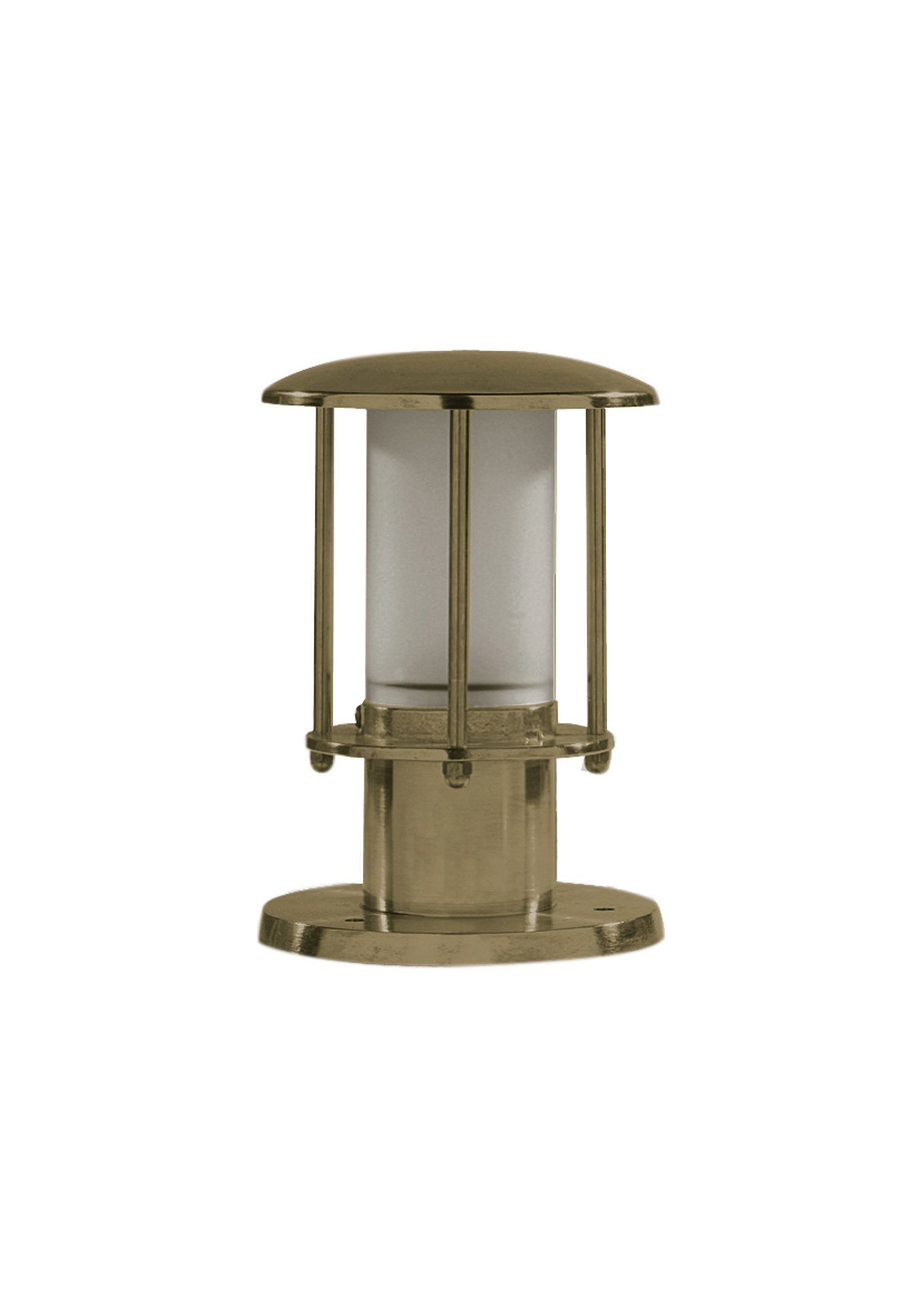 Sockelleuchte Glas Messing E14 IP53 H: 22 cm klein