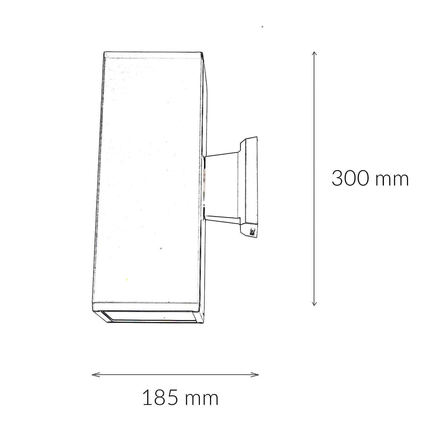 Außenlampe Anthrazit Up Down IP54 eckig 30cm