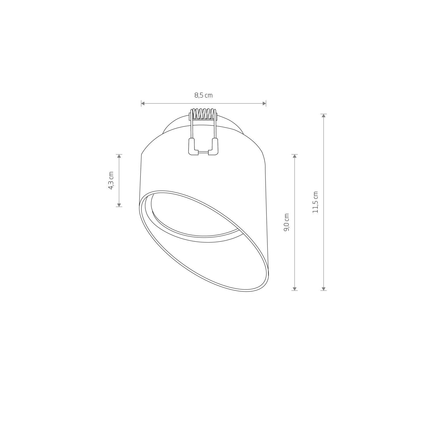 Einbaustrahler GX53 Weiß Aluminium Decke Unterputz
