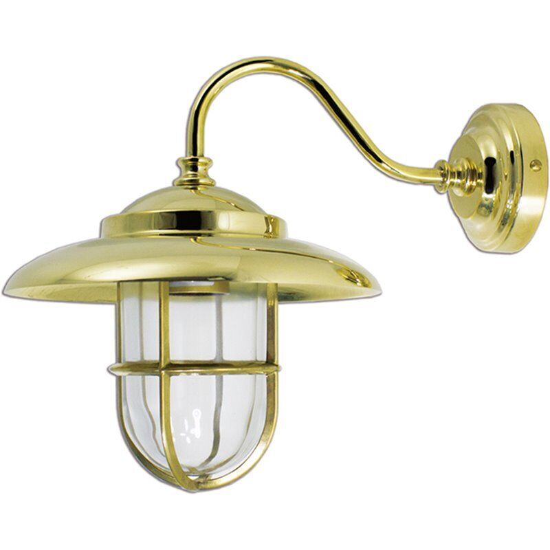 Außen Wandlampe Messing Maritim IP43 Hof Haus