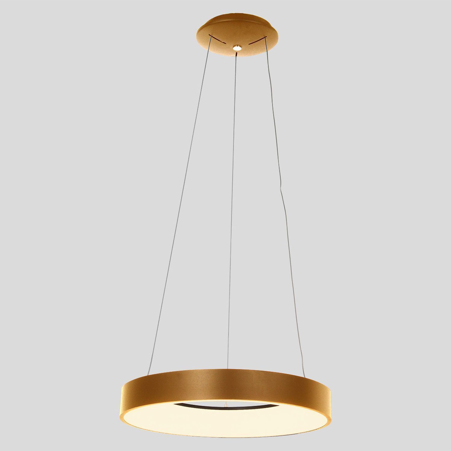 Blendarme LED Pendelleuchte in Gold Weiß Ø48 cm rund