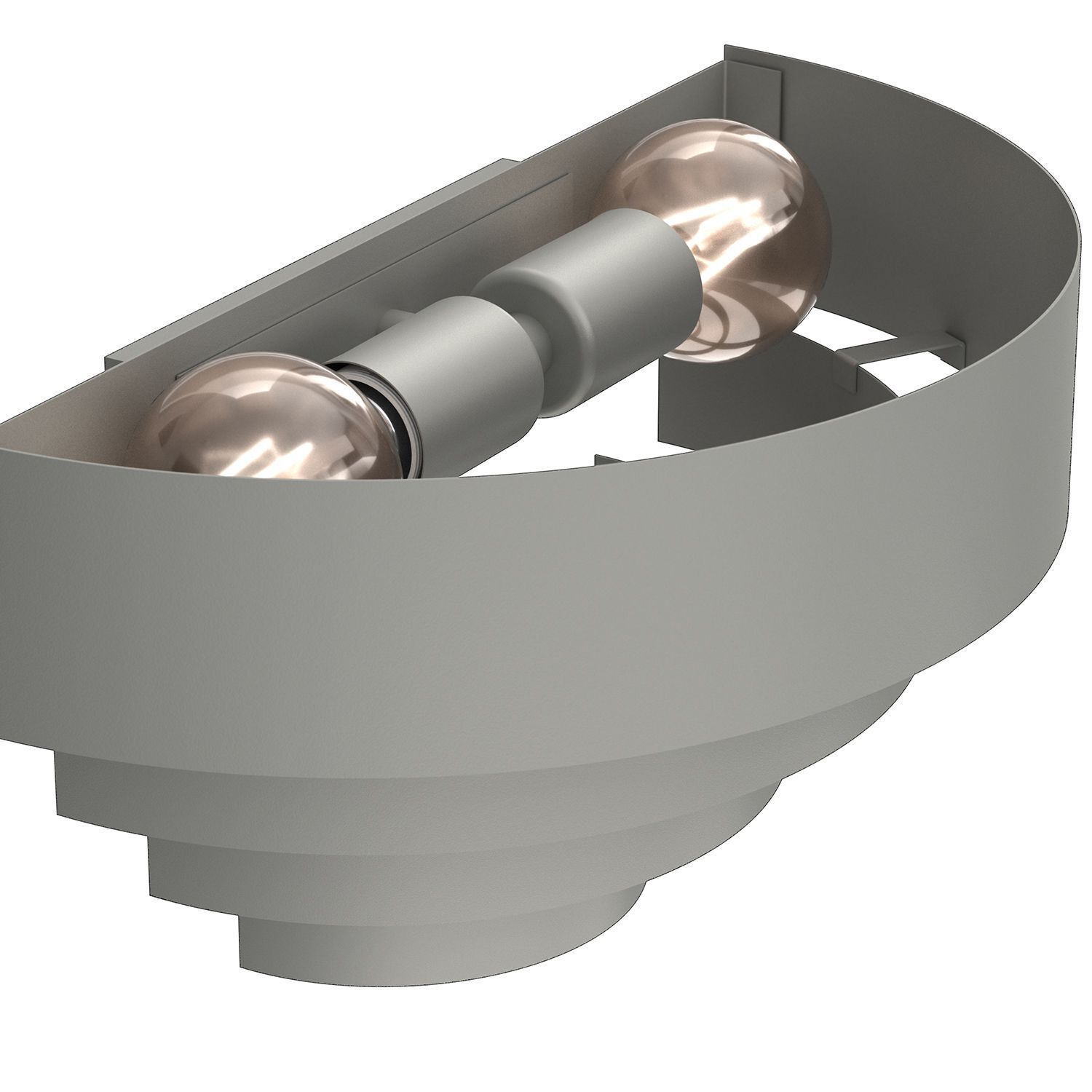 Wandlampe Metall Dunkelgrau B:40 cm E27 2-flmg indirekt Beleuchtung, Lampe, Licht