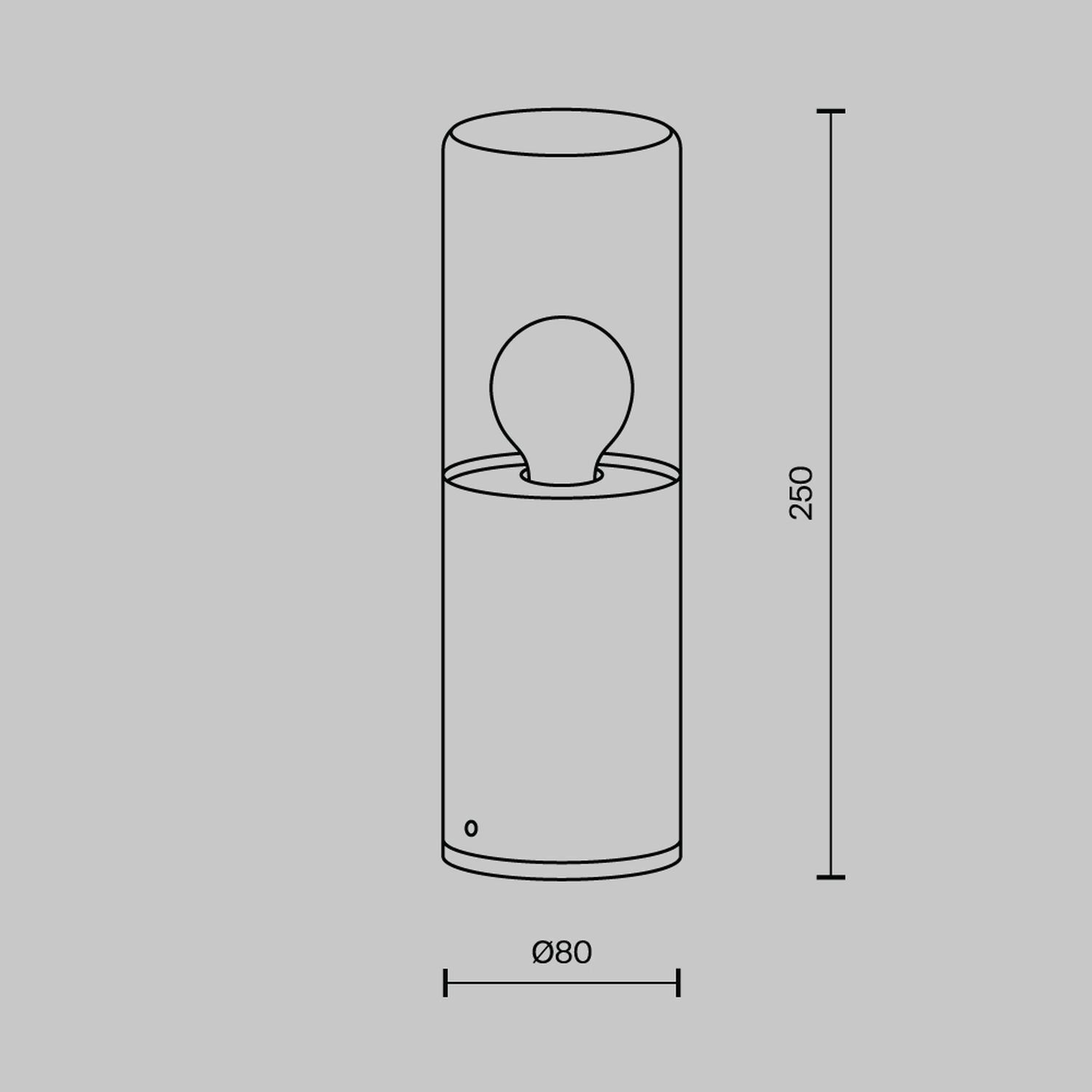 Stehleuchte außen Glas Aluminium E27 IP54 25 cm rund