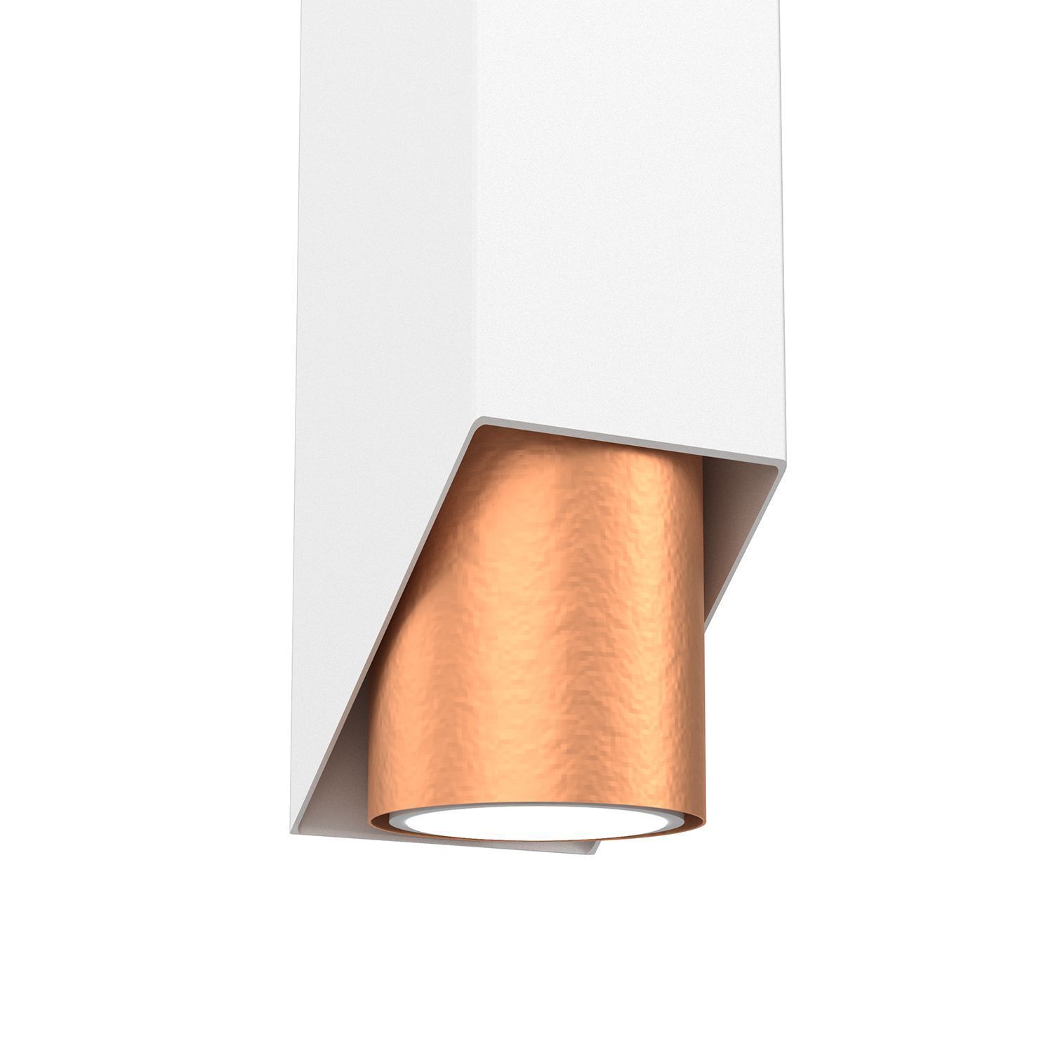 Wandlampe Metall Weiß Kupfer B:6 cm elegant akzentuiert