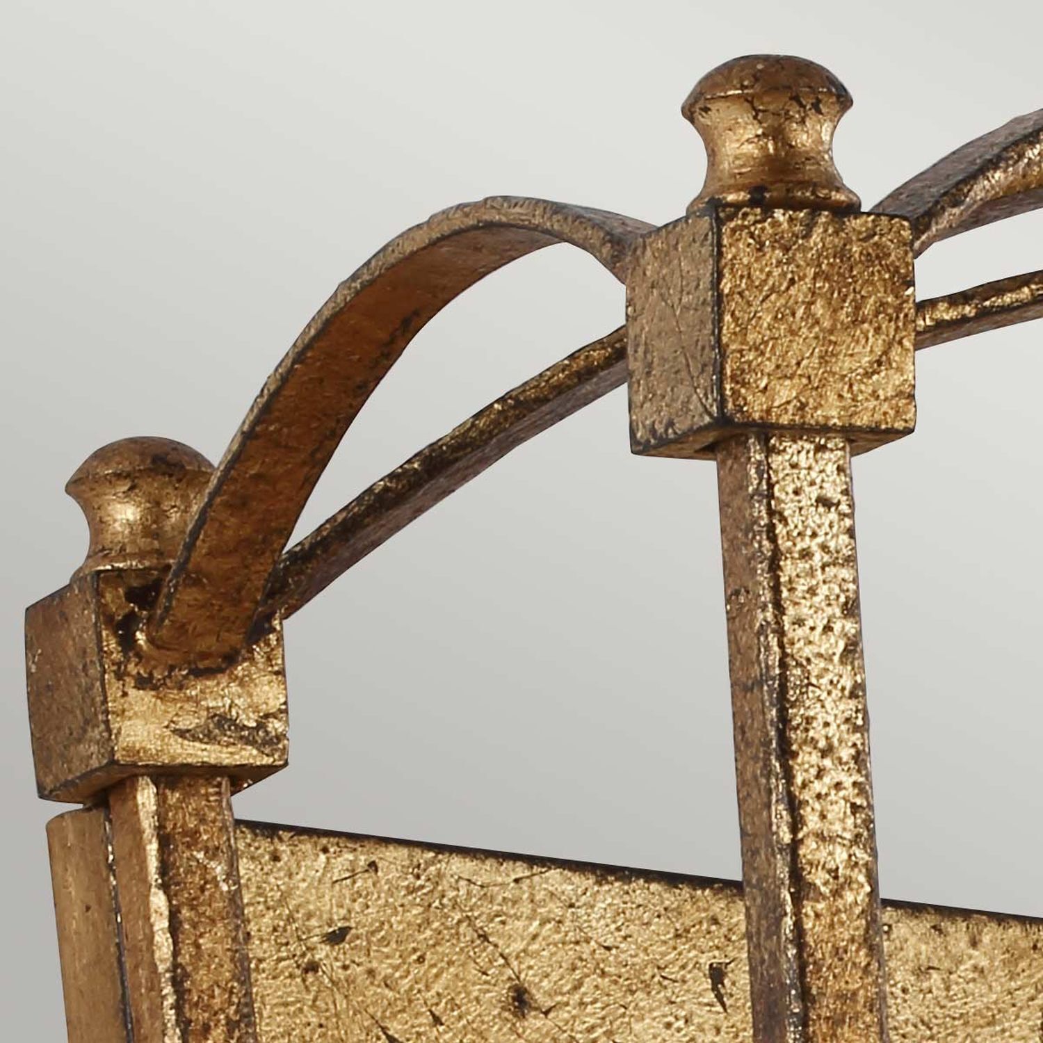 Wandleuchte Metall E14 36,1 cm hoch in Antikgold ZENOR Bronze, Korrosion, Rost