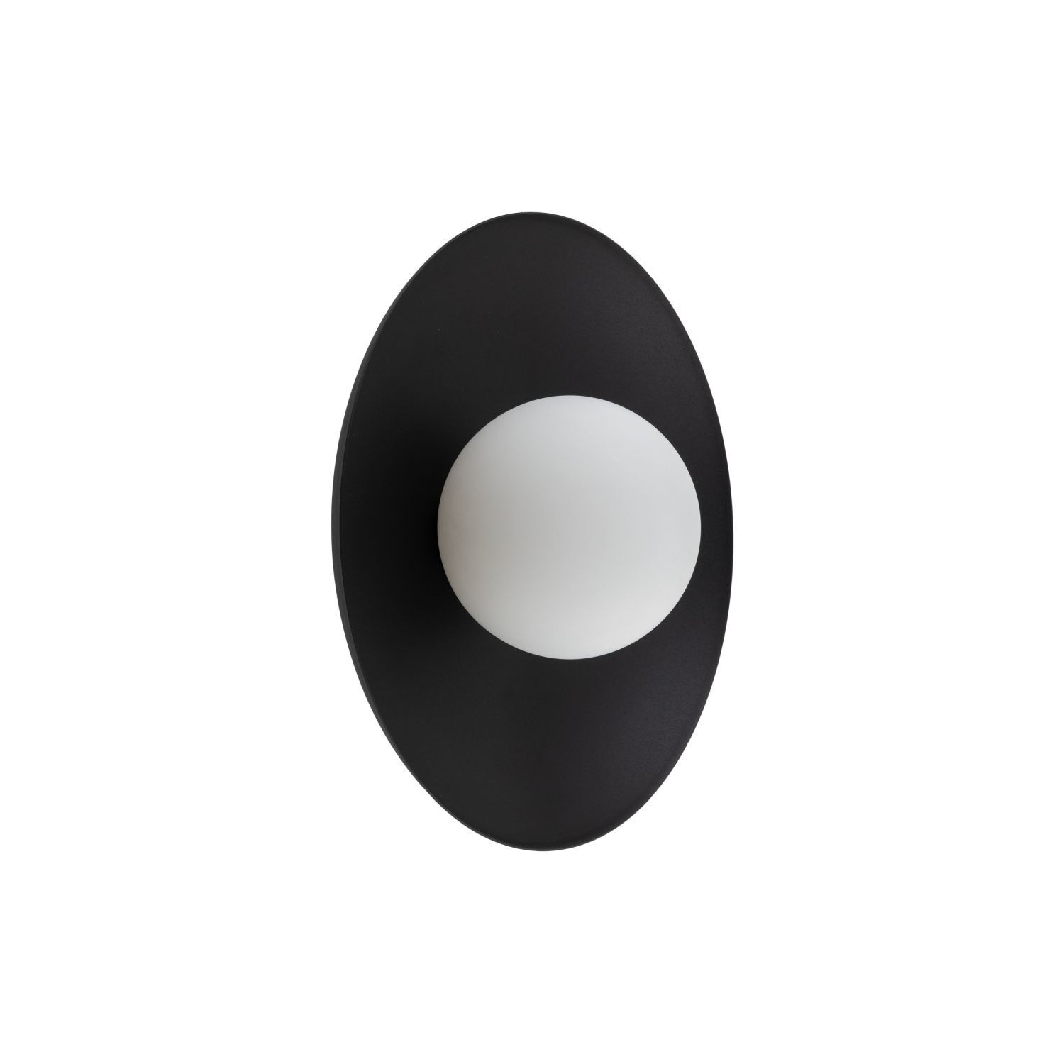 Blendarme Wandlampe Schwarz Metall Glas G9 Ø28 cm