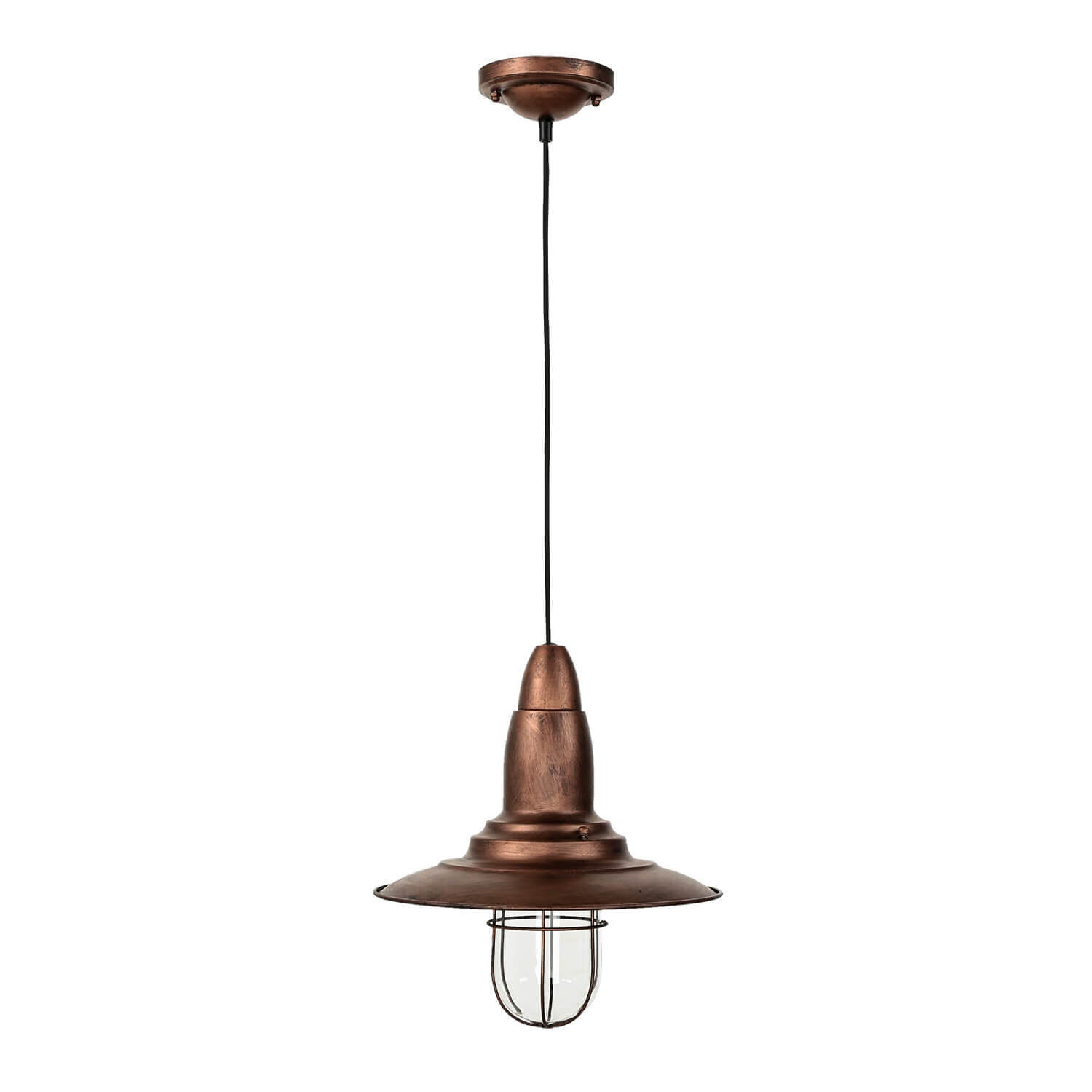 Moderne Pendelleuchte FISHERMAN in Kupfer Antik Lampe, Kronleuchter, Leuchte