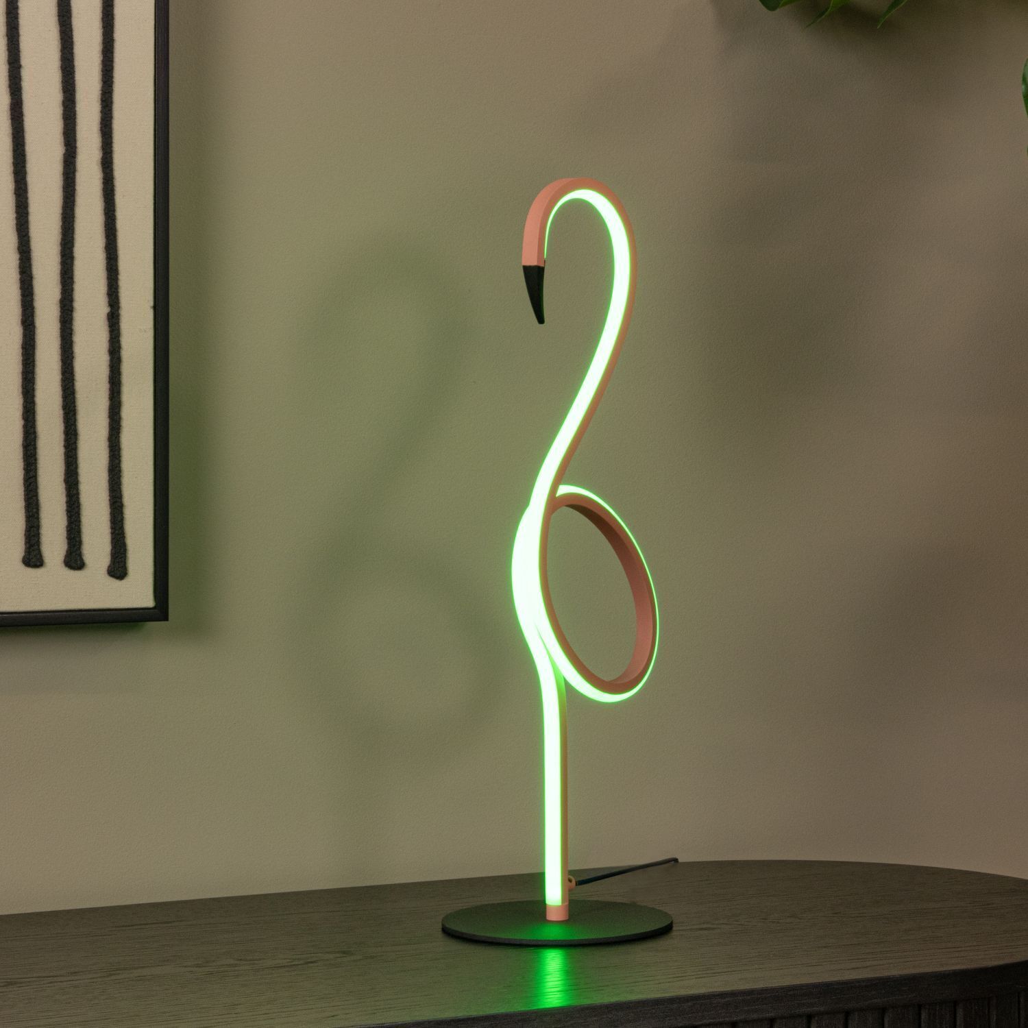 Neonlampe, Flamingo‑Form, LED‑Licht, Tischlampe, Wohnkultur