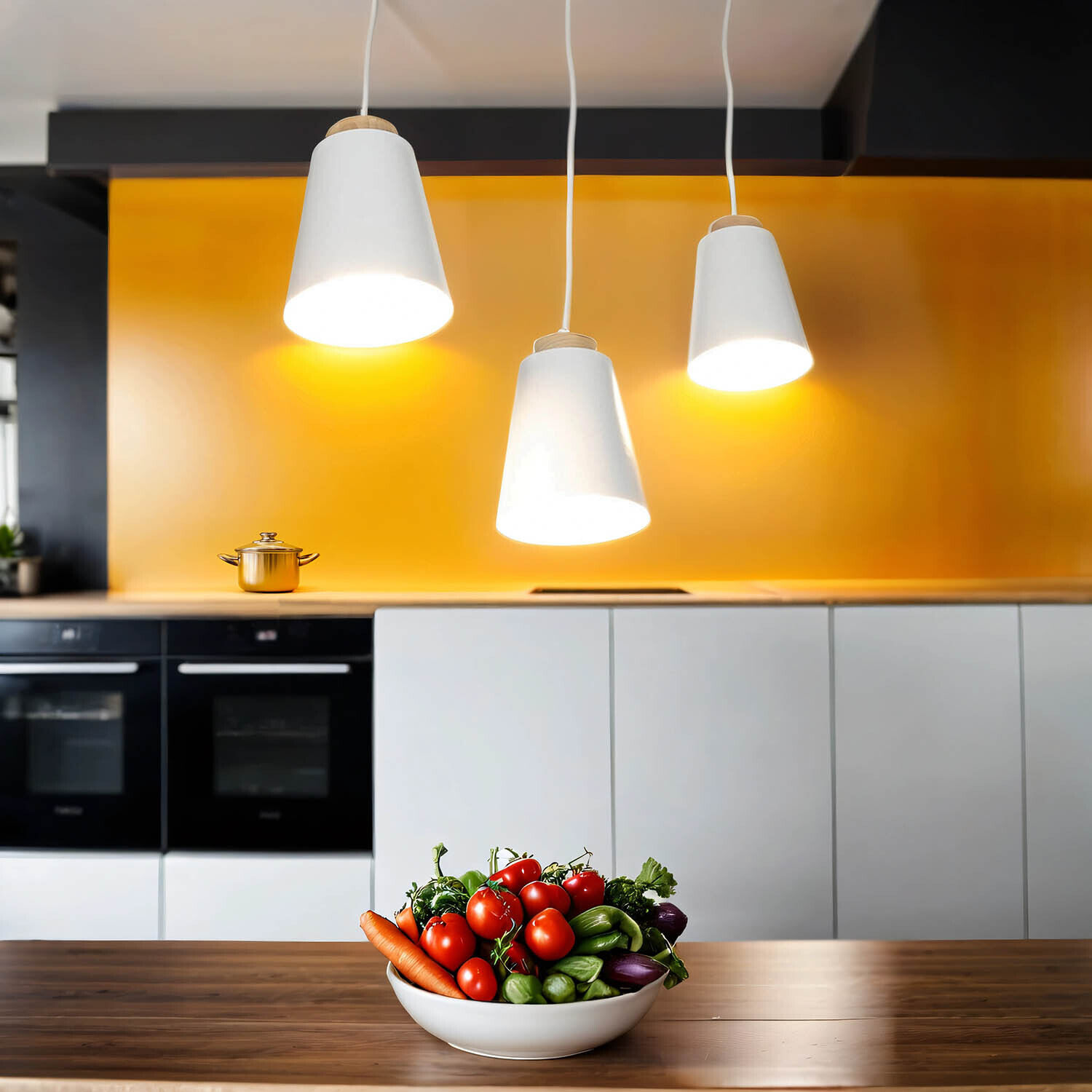 Weiße Pendelleuchte Nordic Design ROGER Beleuchtung, Drinnen, Küche, Innenarchitektur, Lampe