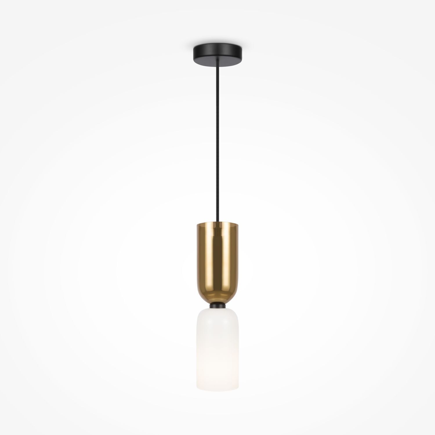 Hängelampe Metall Glas E14 rund D: 8 cm H: max. 232 cm