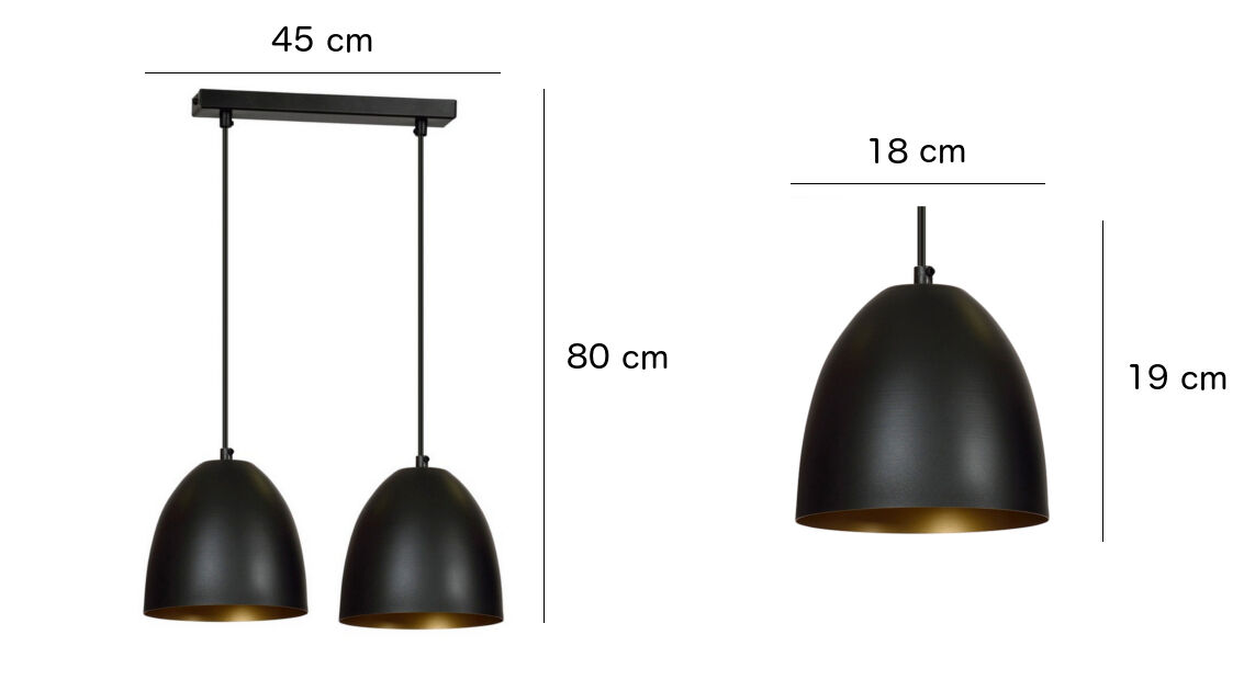 Elegante Hängelampe ANNIE Schwarz Retro Esstisch Leuchte, Beleuchtung, Lampe