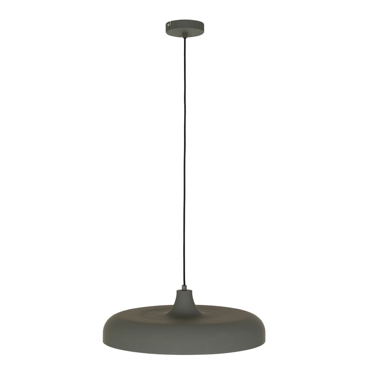 Hängelampe Metall Grau L:50 cm rund E27 Modernes Design
