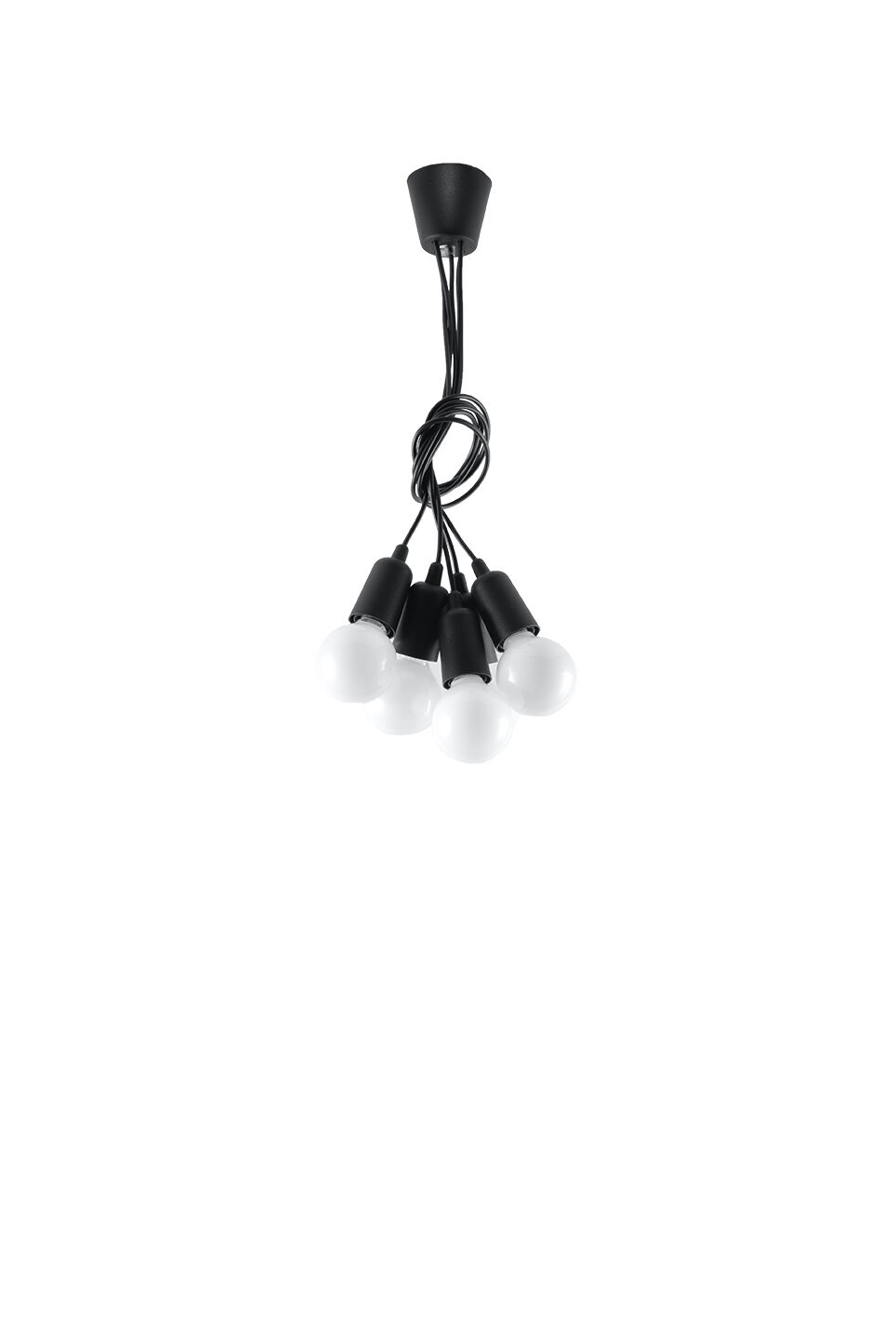 Pendelleuchte Schwarz verstellbar bis 90cm Retro NESSA