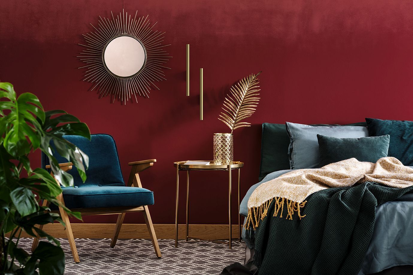 Wandleuchte Metall2-flammig Up Down in Gold matt G9 innen Innenarchitektur, Inneneinrichtung, Wohnzimmer, Lampe, Couch