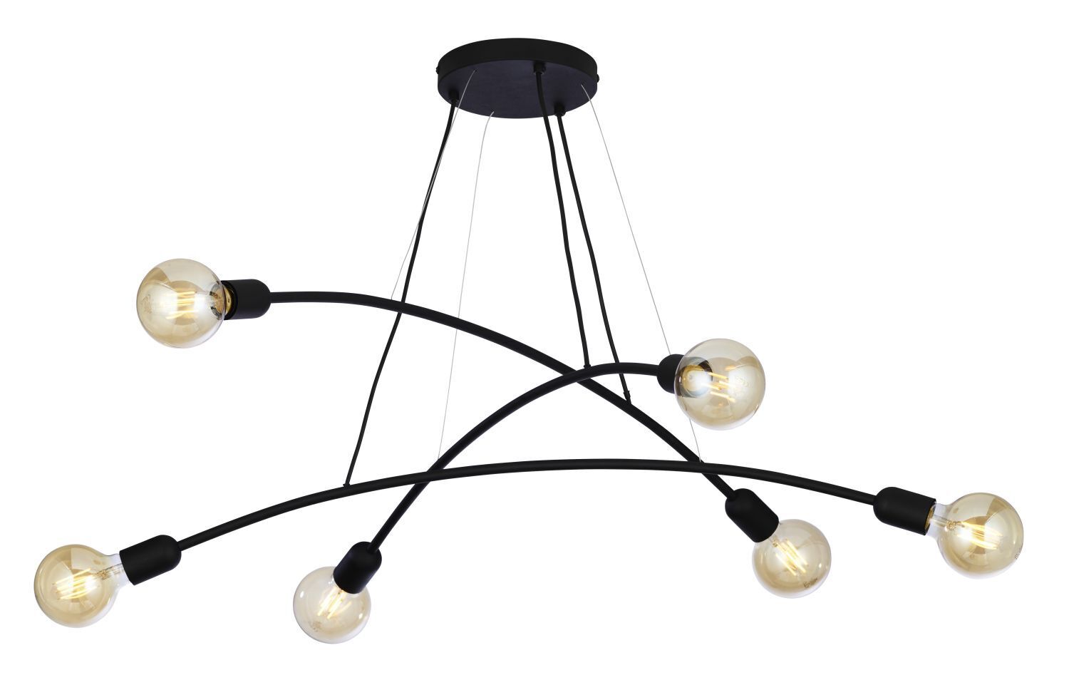 Pendelleuchte NOKO Schwarz Retro Wohnzimmer Lampe