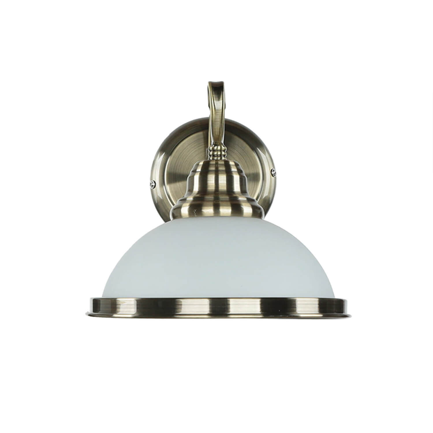 Wandleuchte ELISETT mit Glasschirm Antik