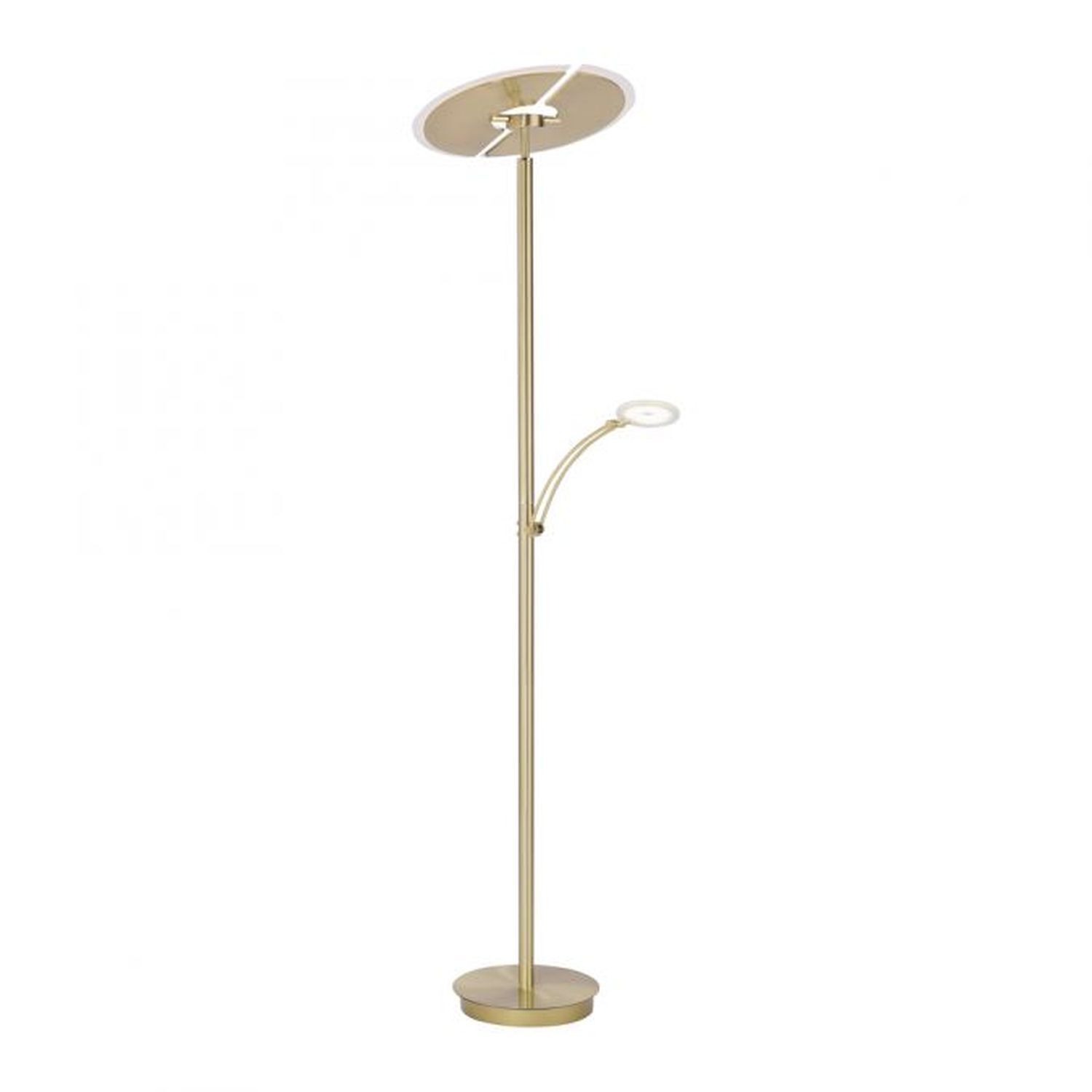 LED Stehlampe Leselicht in Messing Glas 200 cm dimmbar