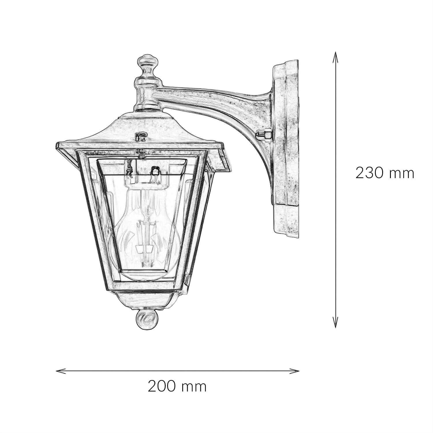 Messing Wandlampe IP43 Rustikal Terrasse LEROS