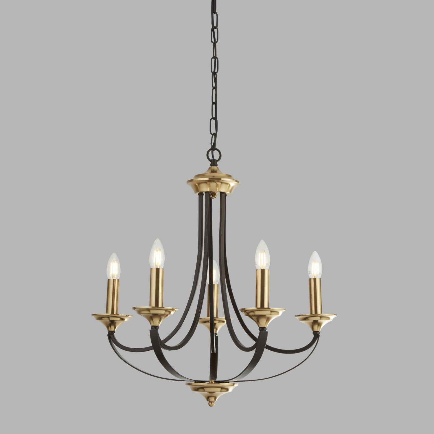 Kronleuchter in Bronze Ø 58 cm 5-flammig E14 Metall