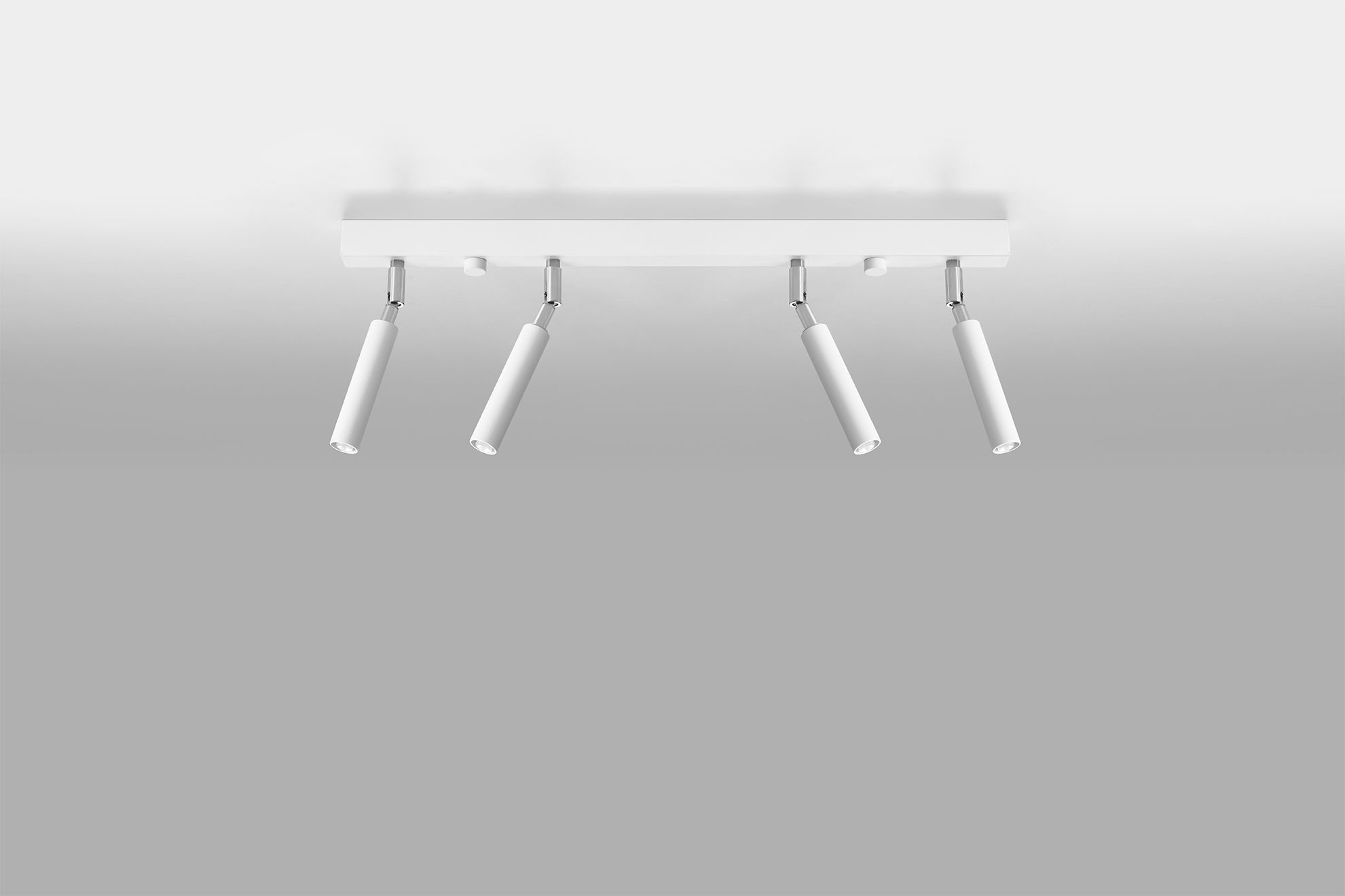 Deckenstrahler Weiß Metall 60 cm lang 4-flammig G9