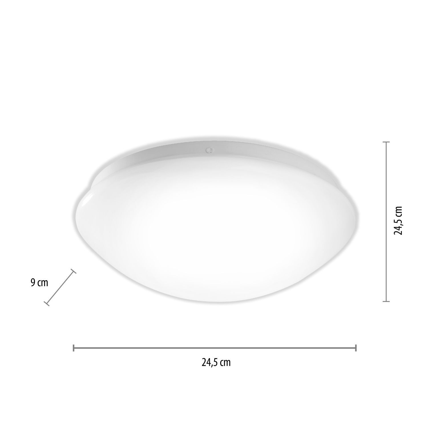 Blendarme LED Deckenlampe Weiß Ø24,5 cm rund 3000 K Kunst, Porzellan, Töpferei, Deckenleuchte, Leuchte