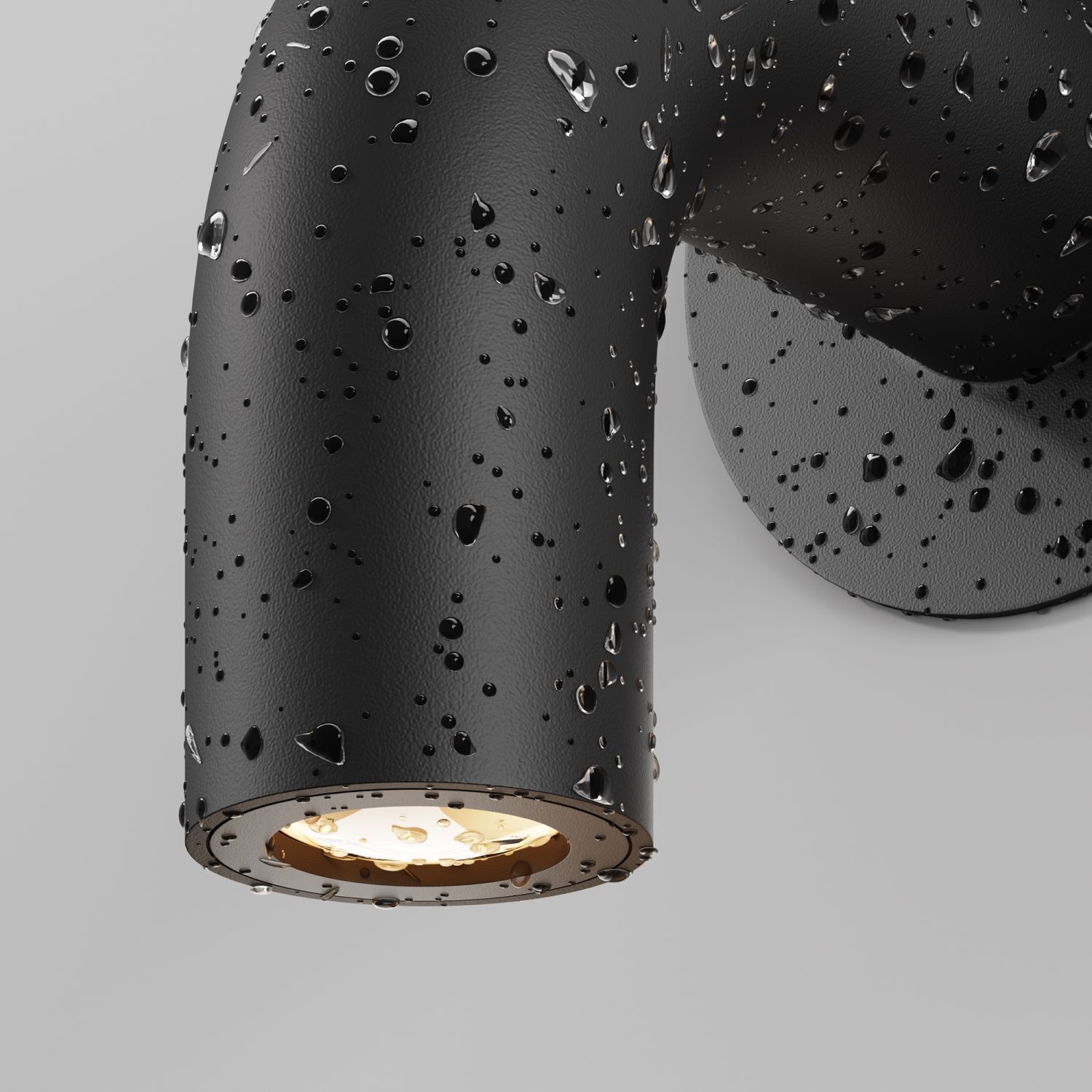 Wandlampe, Wandleuchte, Schwarz, Metall, Kaltlicht