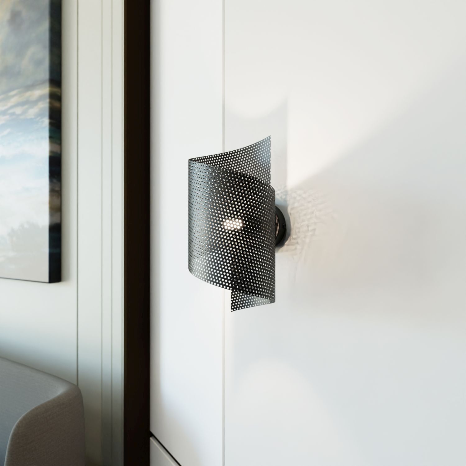 Wandleuchte Metall stilvoll G9 T:17 cm Schwarz Modern
