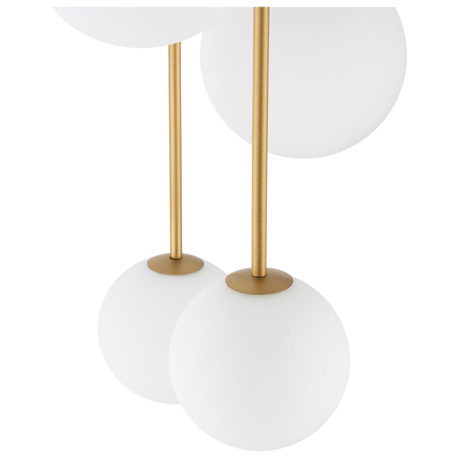 Hängelampe Kugelschirm Schwarz Weiß Gold 8x G9 Glas