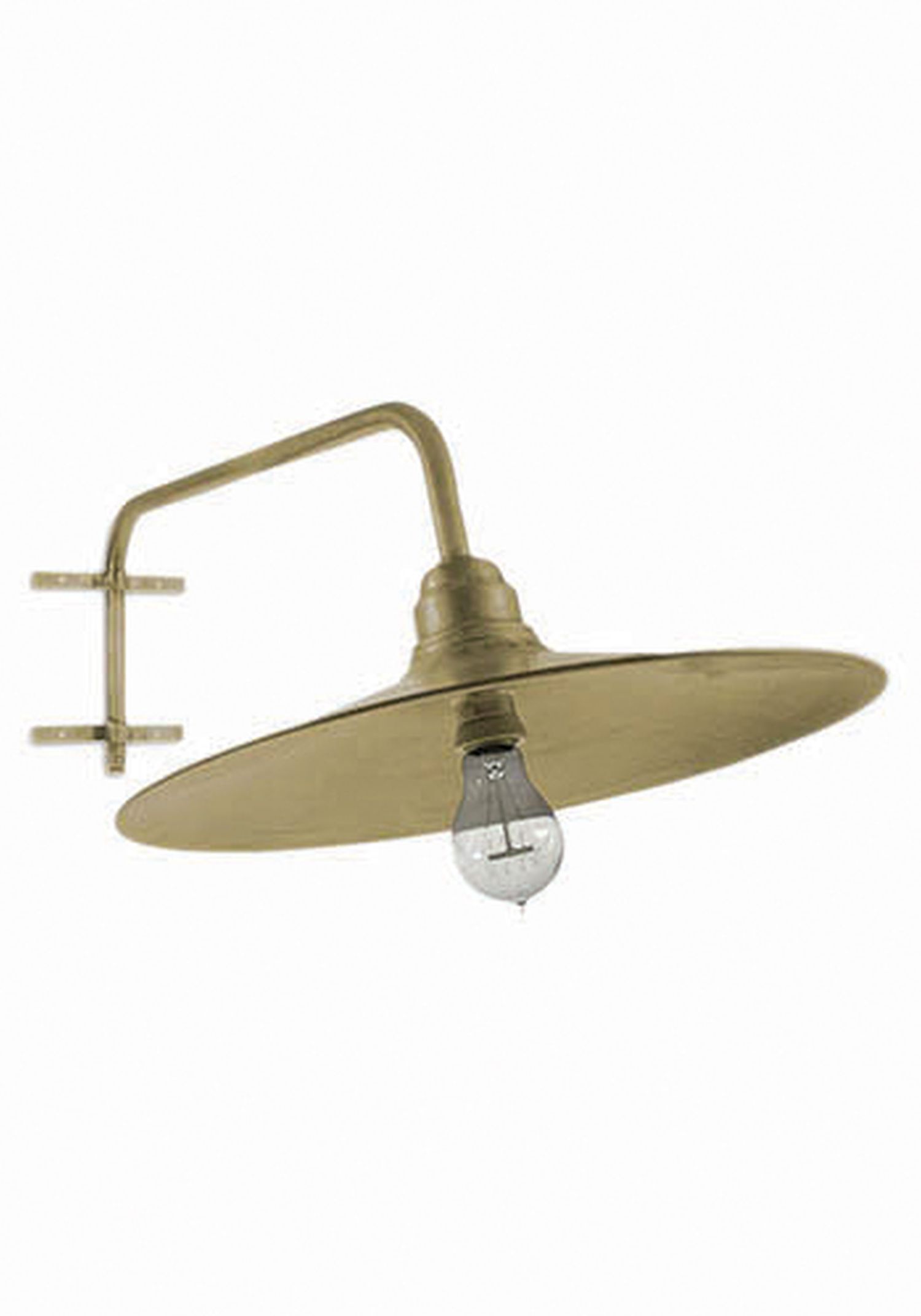Große Außenwandlampe Messing massiv B: 41 cm IP23 in E27