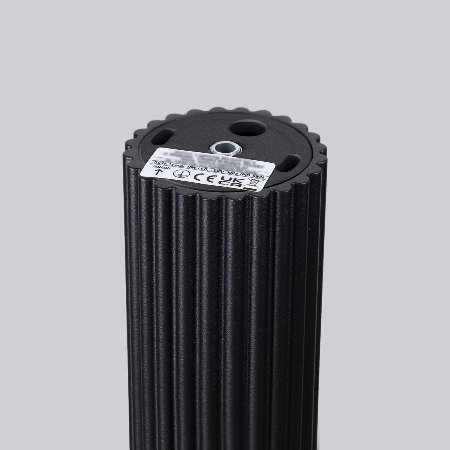 Deckenspot schmal Ø 6,5 cm H: 40 cm Schwarz GU10 Aufputz