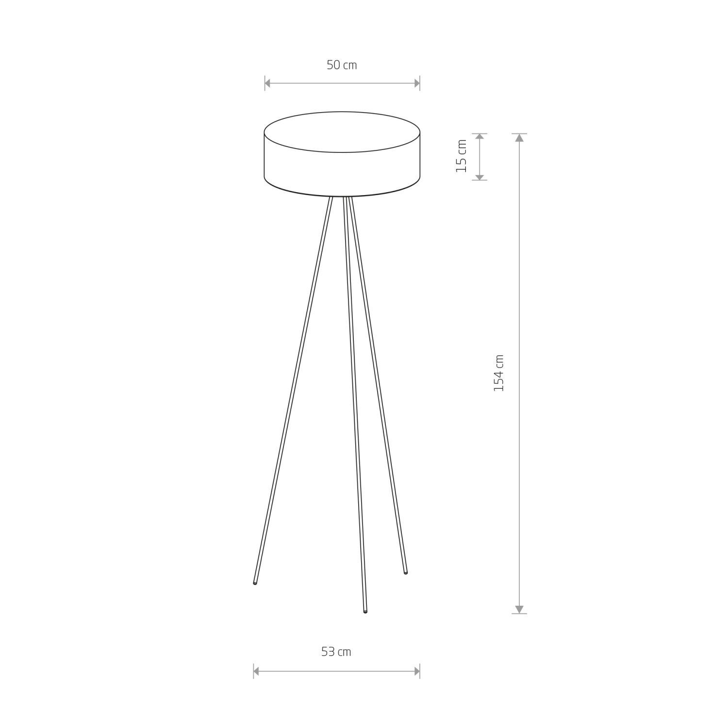 Stehlampe Schwarz 154 cm Modern 3x E27 Fußschalter