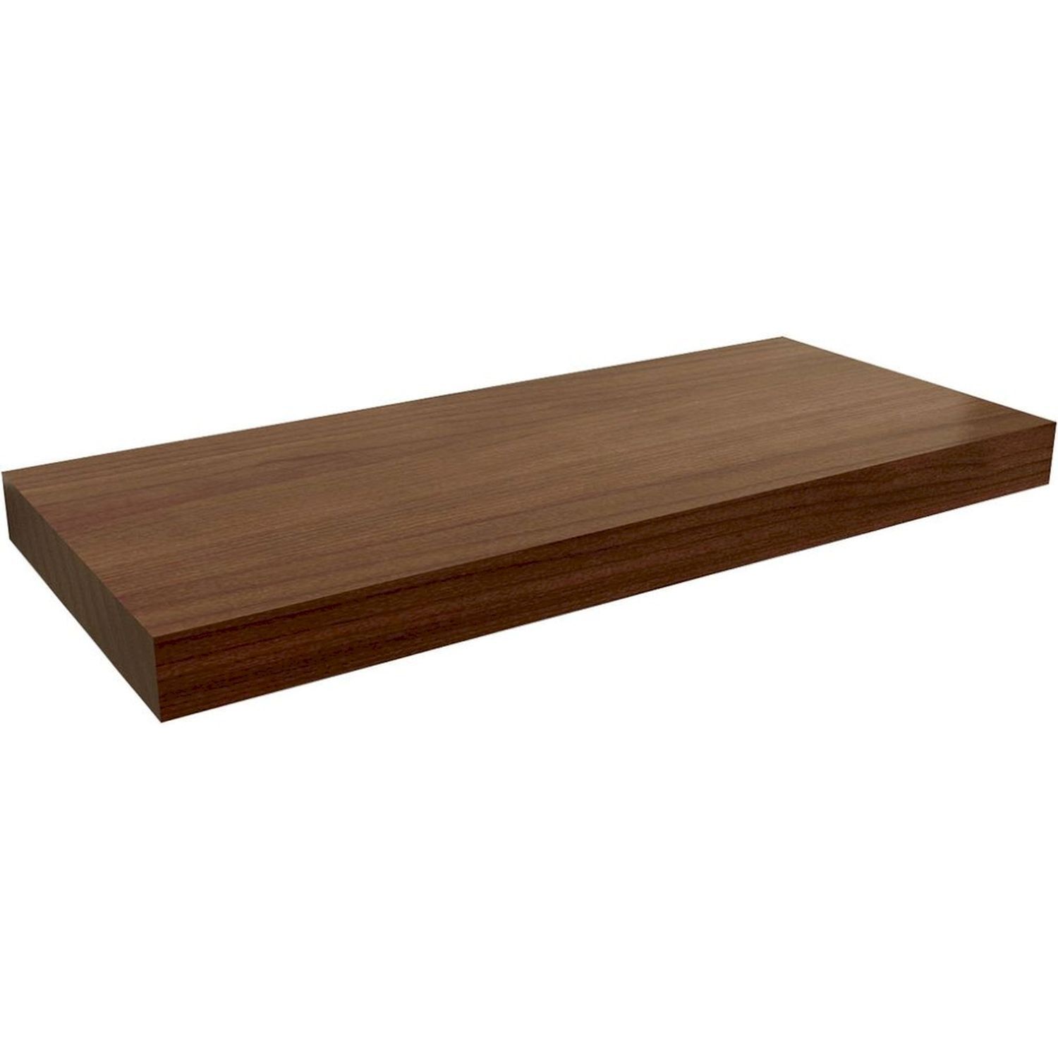 Wandregal schwebend 100 cm Holz Optik Braun MDF Kunststoff