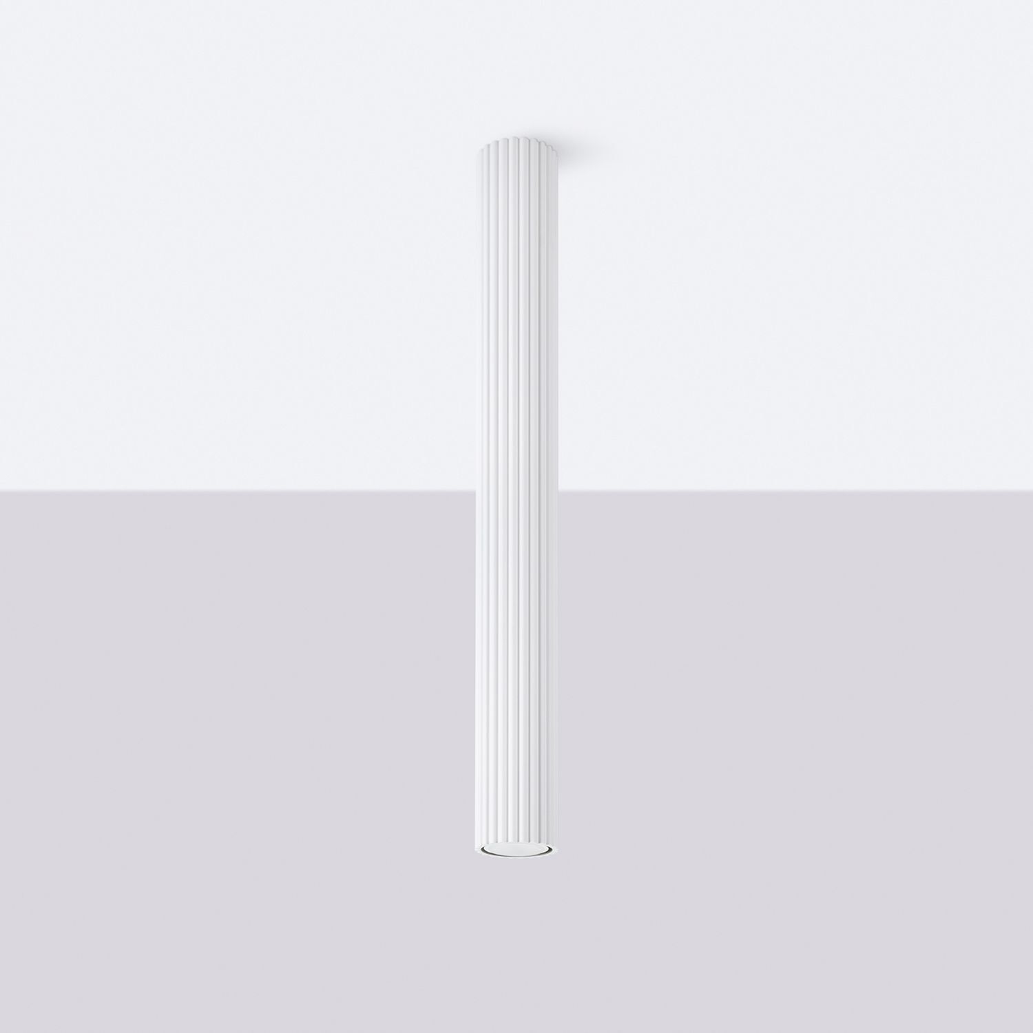 Deckenspot Weiß Ø 6,5 cm 60 cm hoch GU10 Aufputz Aluminium